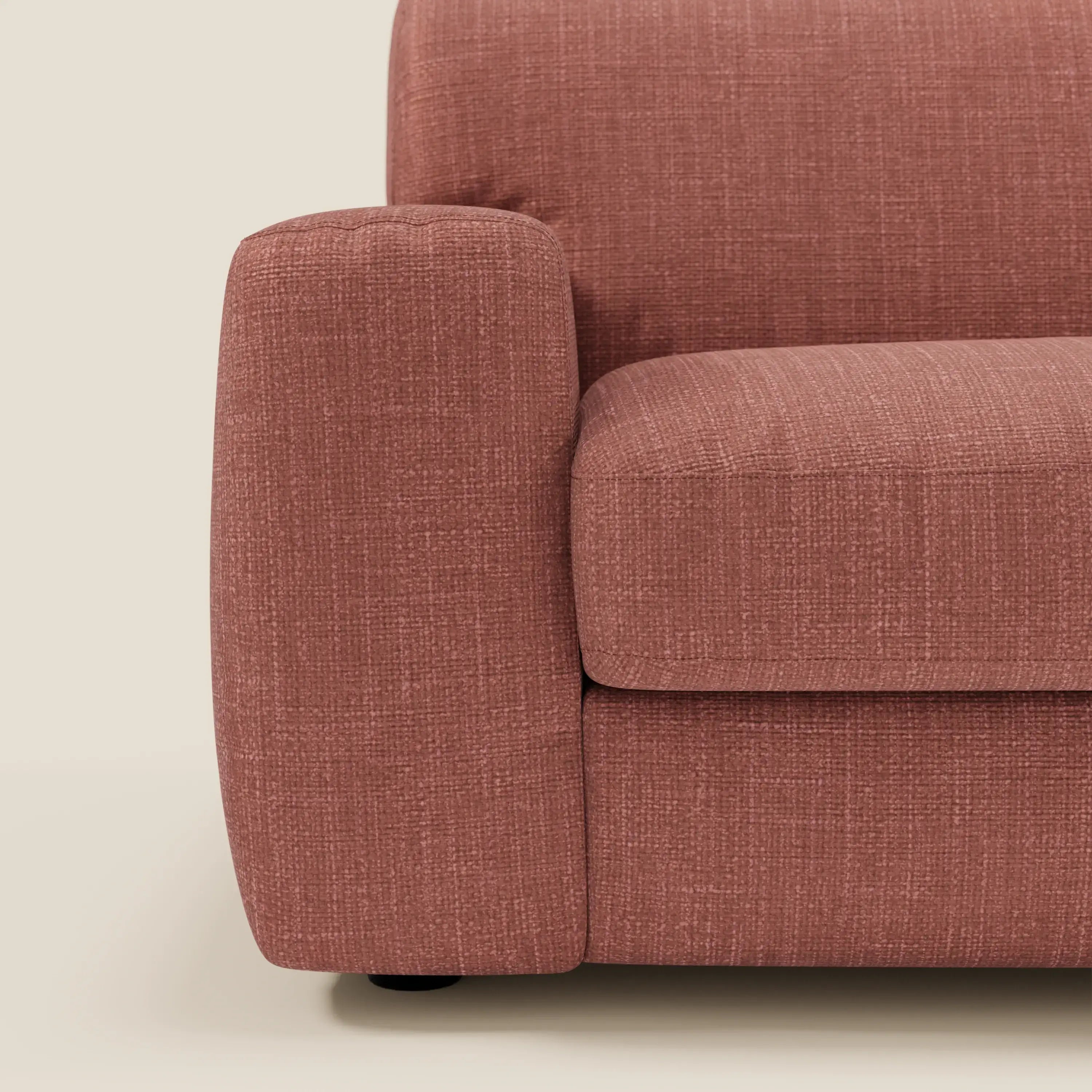 Cloud Schlafsofa mit 17 cm dicker Matratze und weichen Kissen aus wasserfestem Stoff T06 koralle