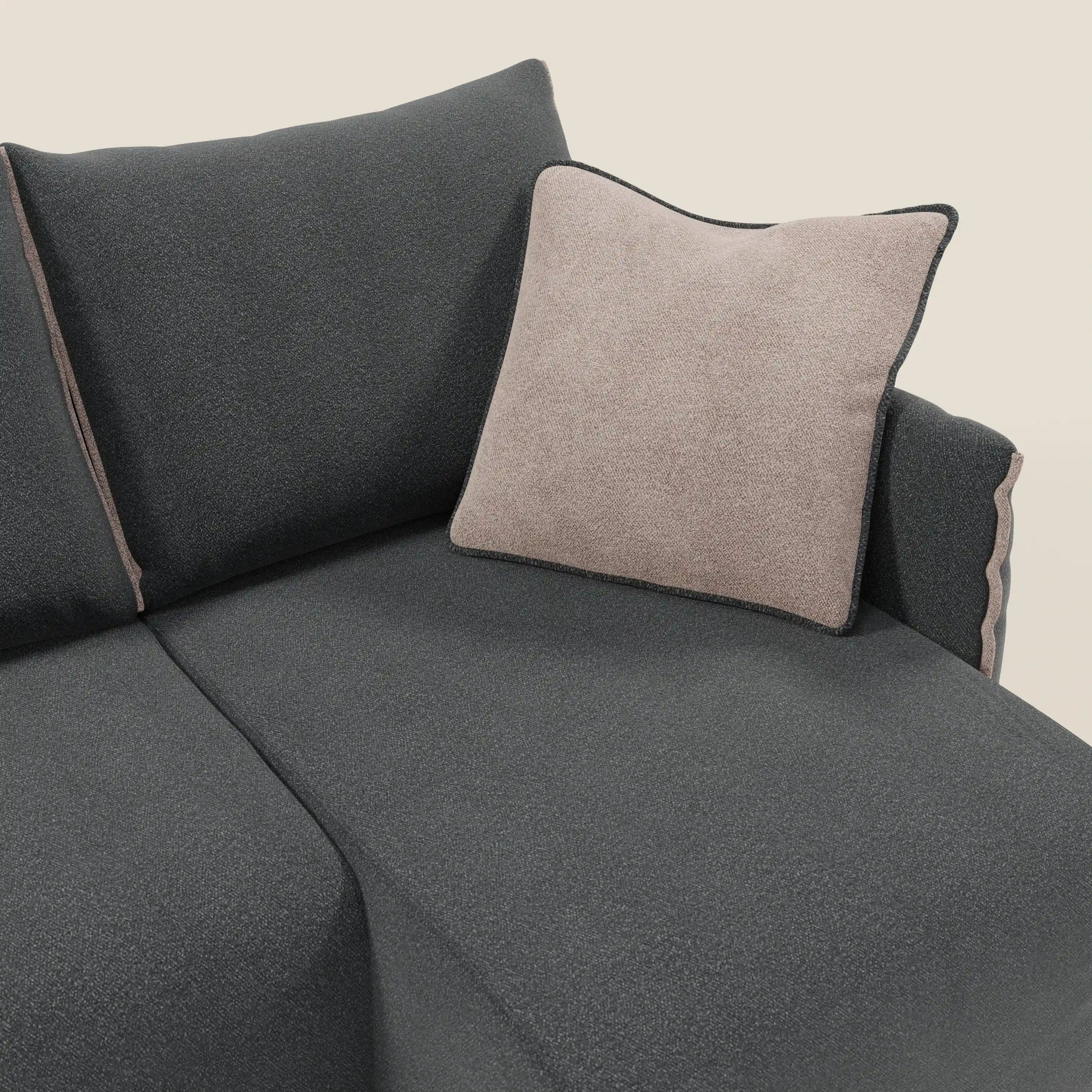 Flexar wendbares Ecksofa mit ausziehbaren Sitzen aus weichem wasserfestem bouclé T07