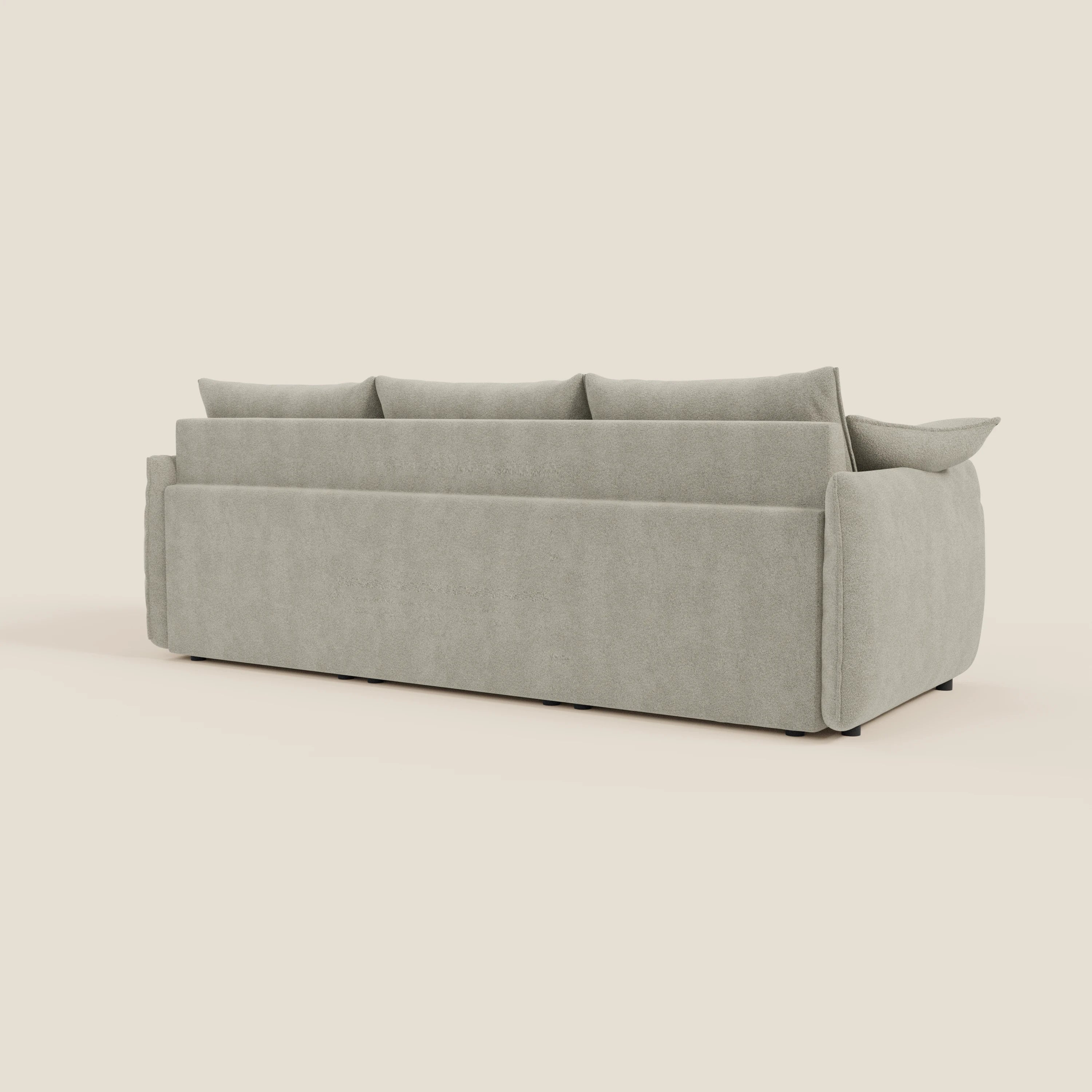 Flexar wendbares Ecksofa mit ausziehbaren Sitzen aus weichem wasserfestem bouclé T07