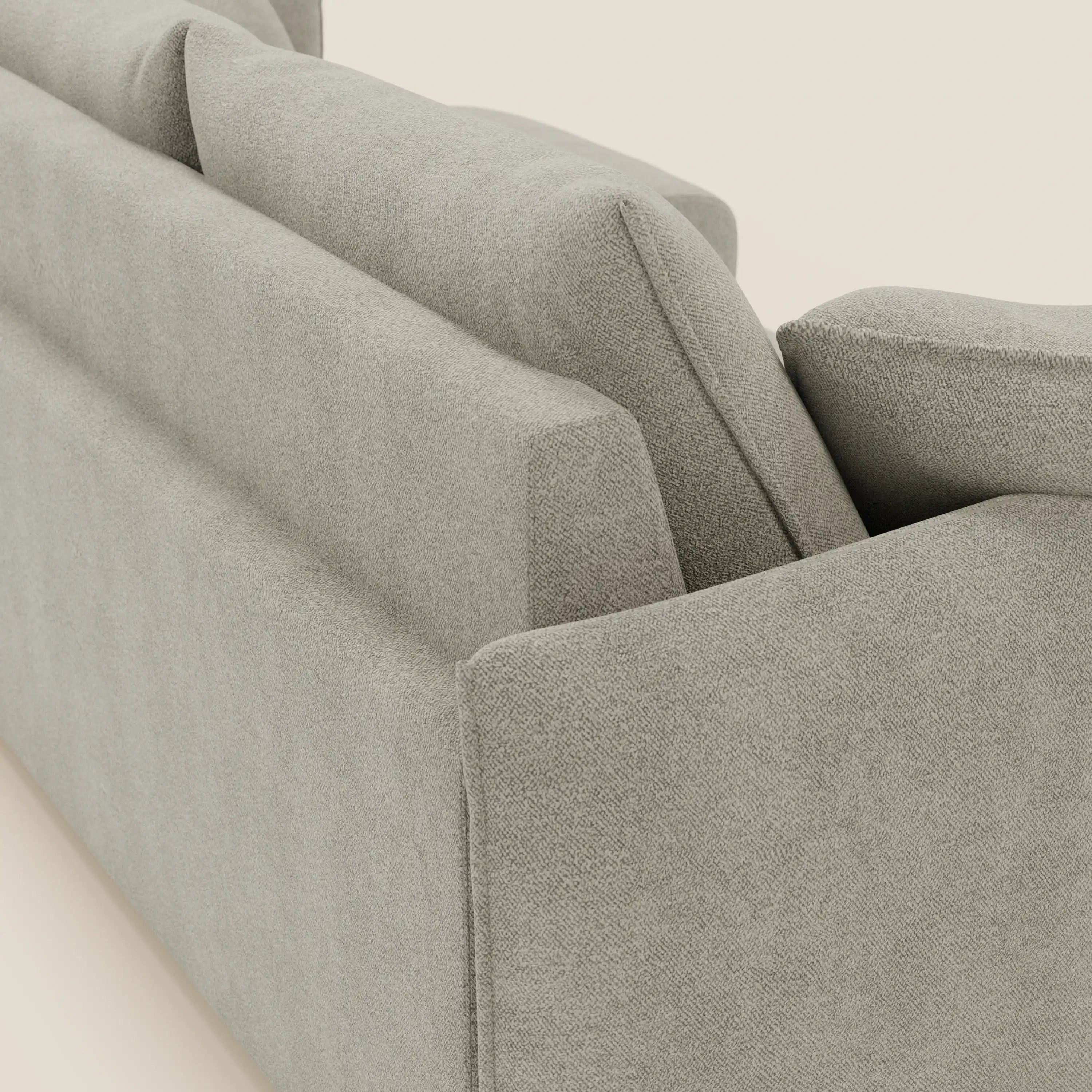 Flexar wendbares Ecksofa mit ausziehbaren Sitzen aus weichem wasserfestem bouclé T07