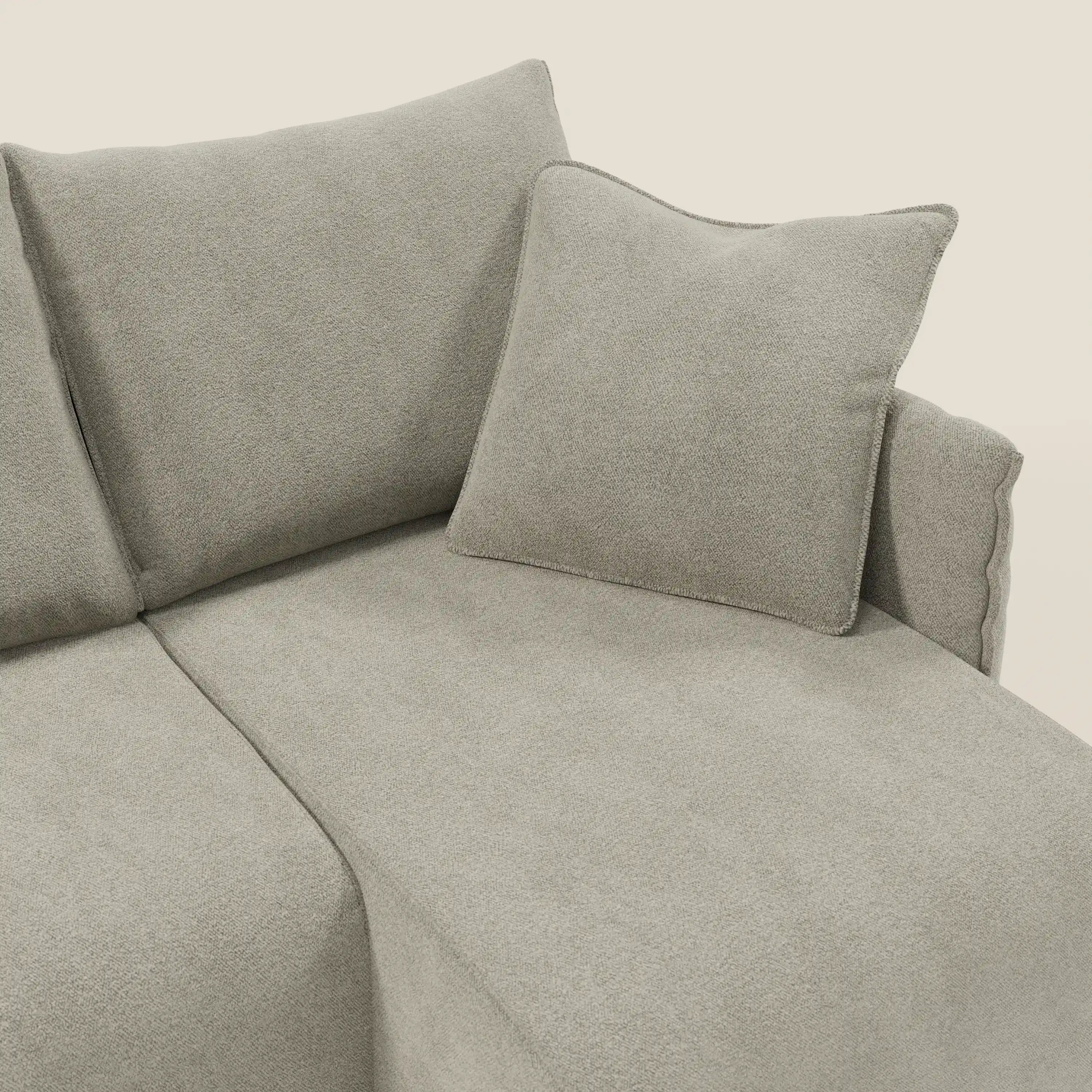 Flexar wendbares Ecksofa mit ausziehbaren Sitzen aus weichem wasserfestem bouclé T07