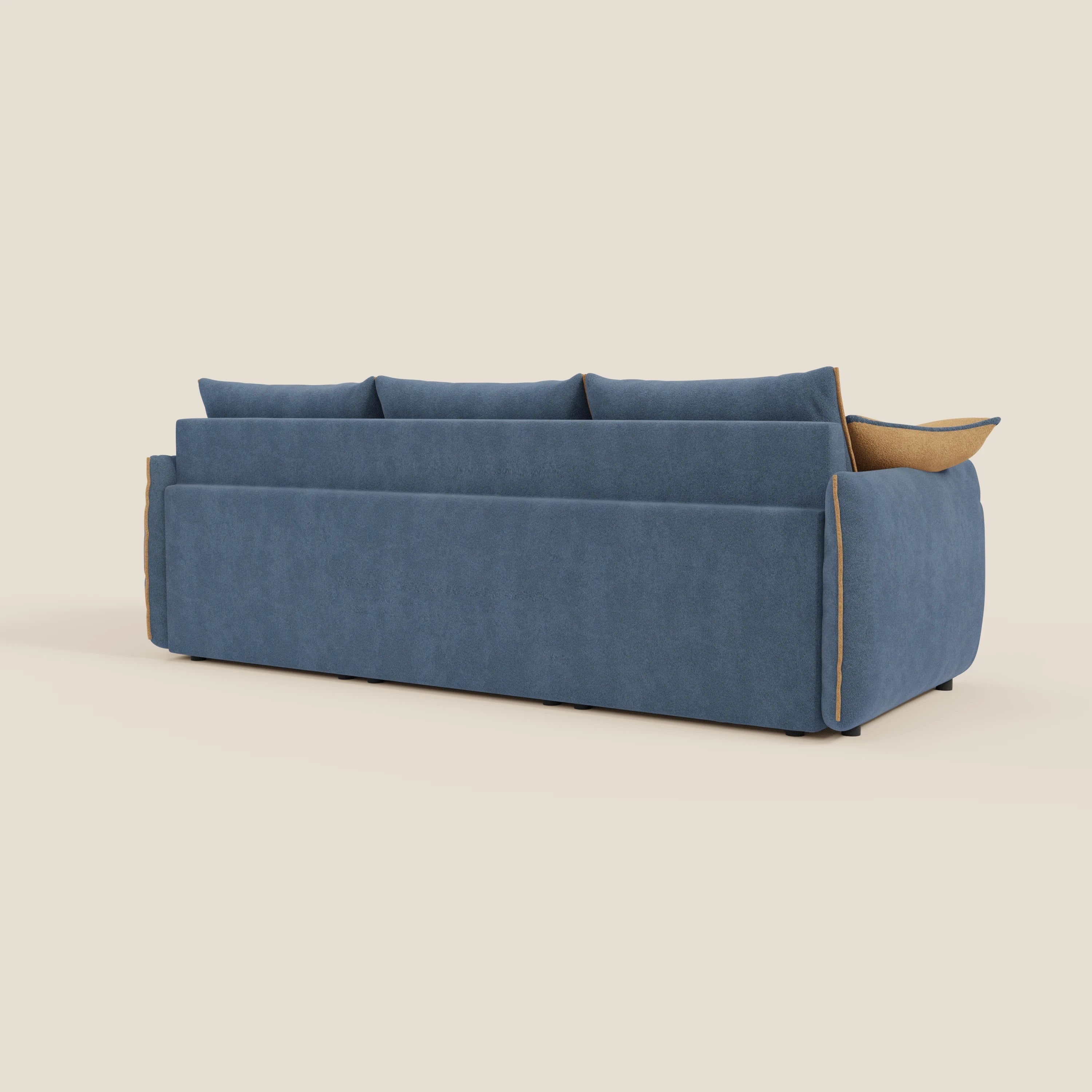 Flexar wendbares Ecksofa mit ausziehbaren Sitzen aus weichem wasserfestem bouclé T07