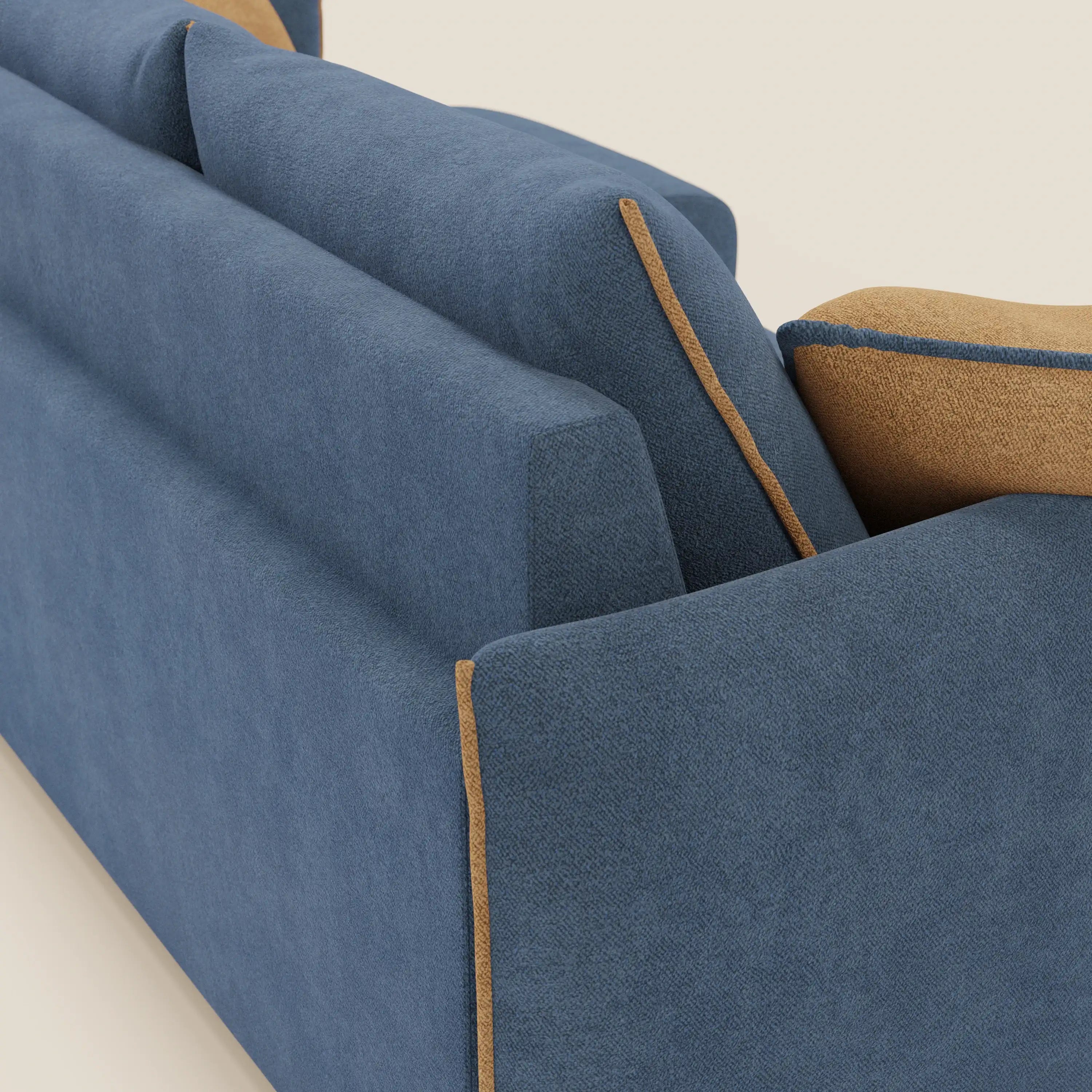 Flexar wendbares Ecksofa mit ausziehbaren Sitzen aus weichem wasserfestem bouclé T07