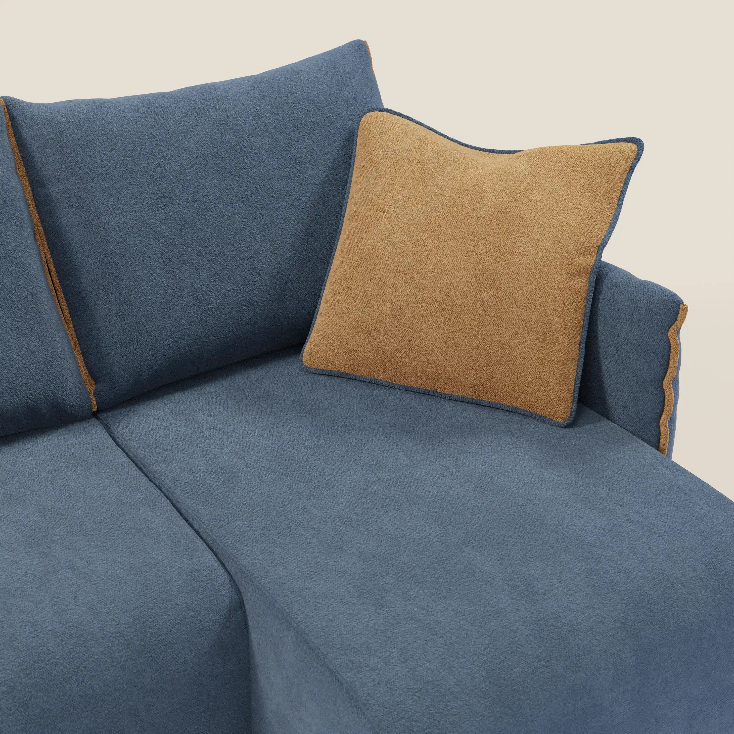 Flexar wendbares Ecksofa mit ausziehbaren Sitzen aus weichem wasserfestem bouclé T07