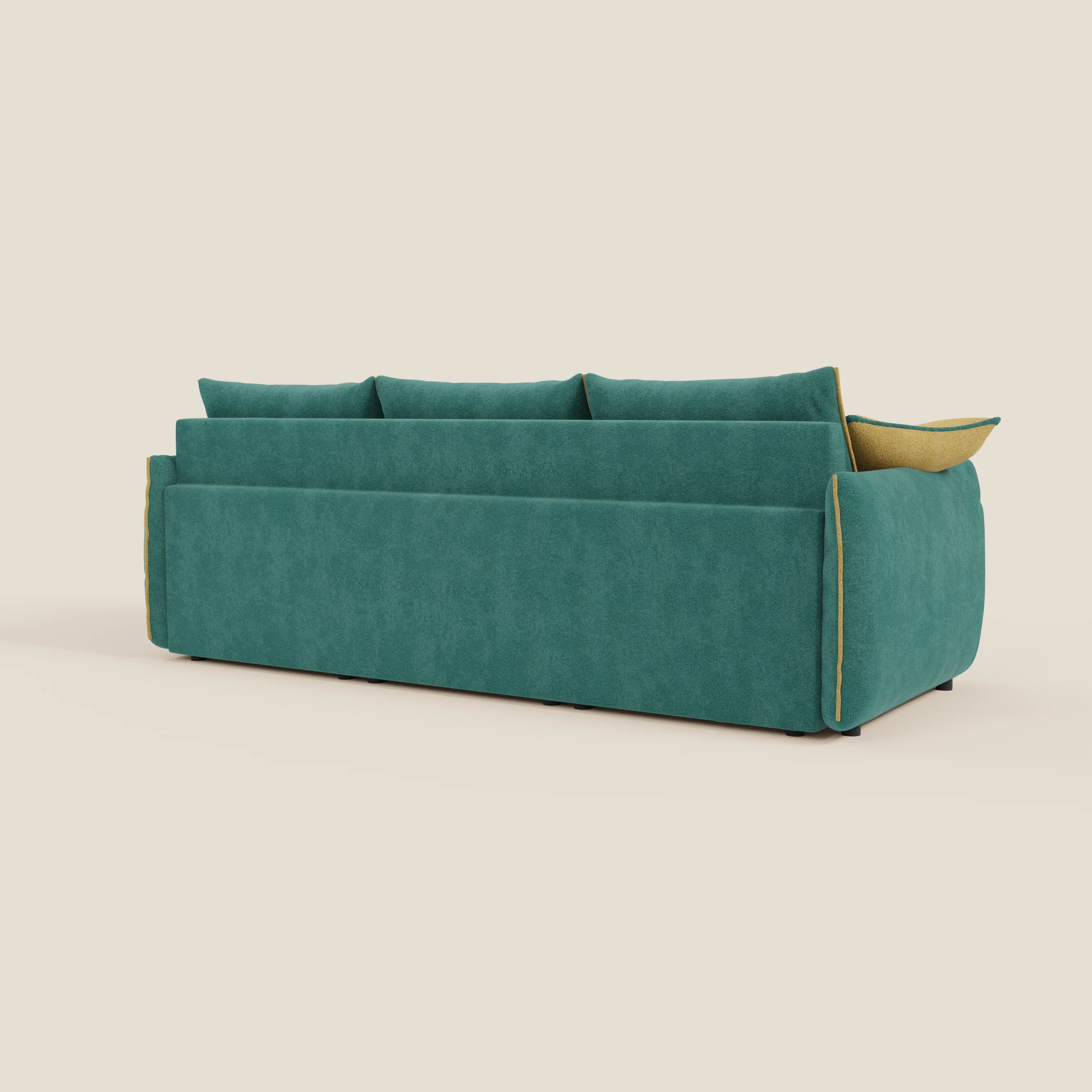 Flexar wendbares Ecksofa mit ausziehbaren Sitzen aus weichem wasserfestem bouclé T07