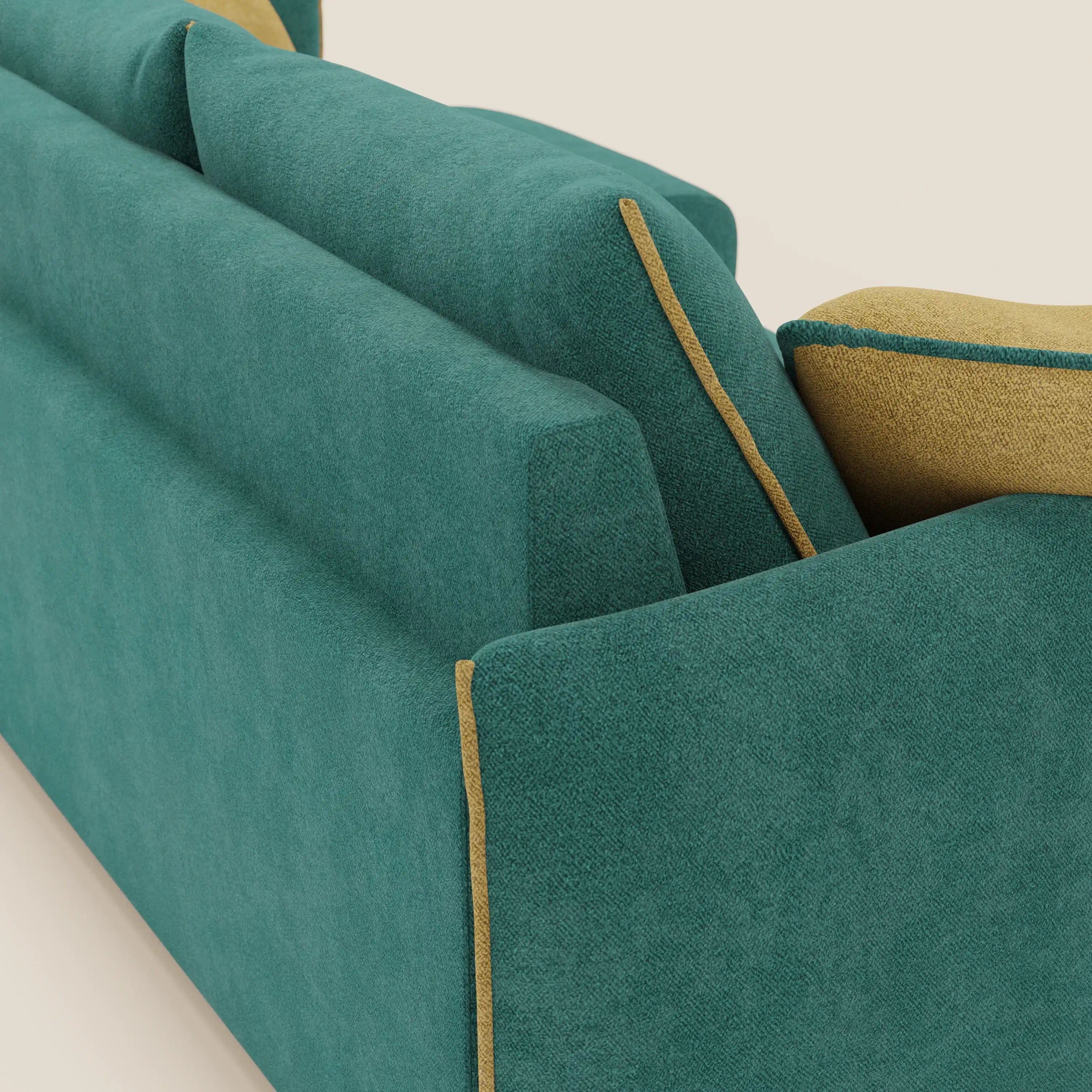 Flexar wendbares Ecksofa mit ausziehbaren Sitzen aus weichem wasserfestem bouclé T07