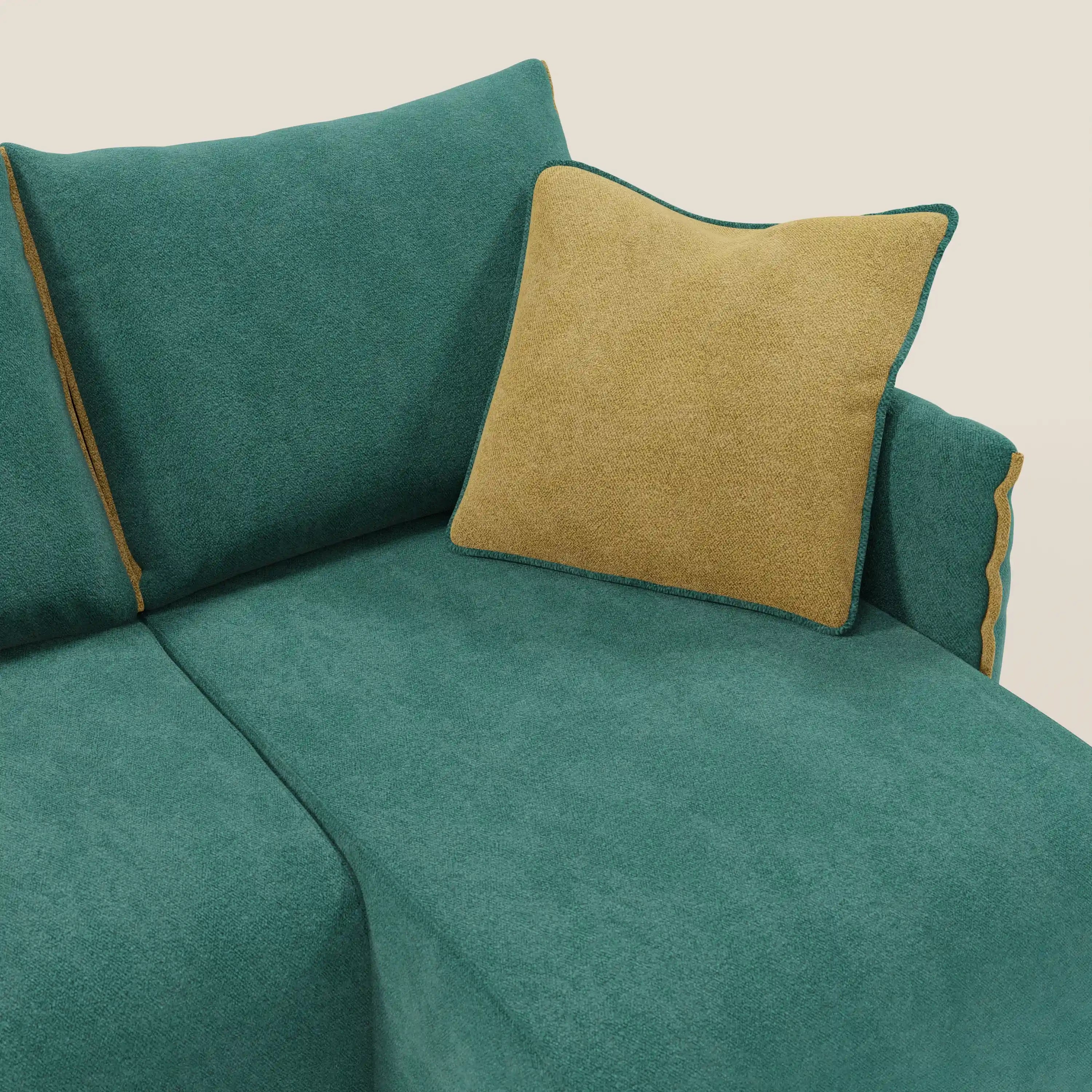 Flexar wendbares Ecksofa mit ausziehbaren Sitzen aus weichem wasserfestem bouclé T07