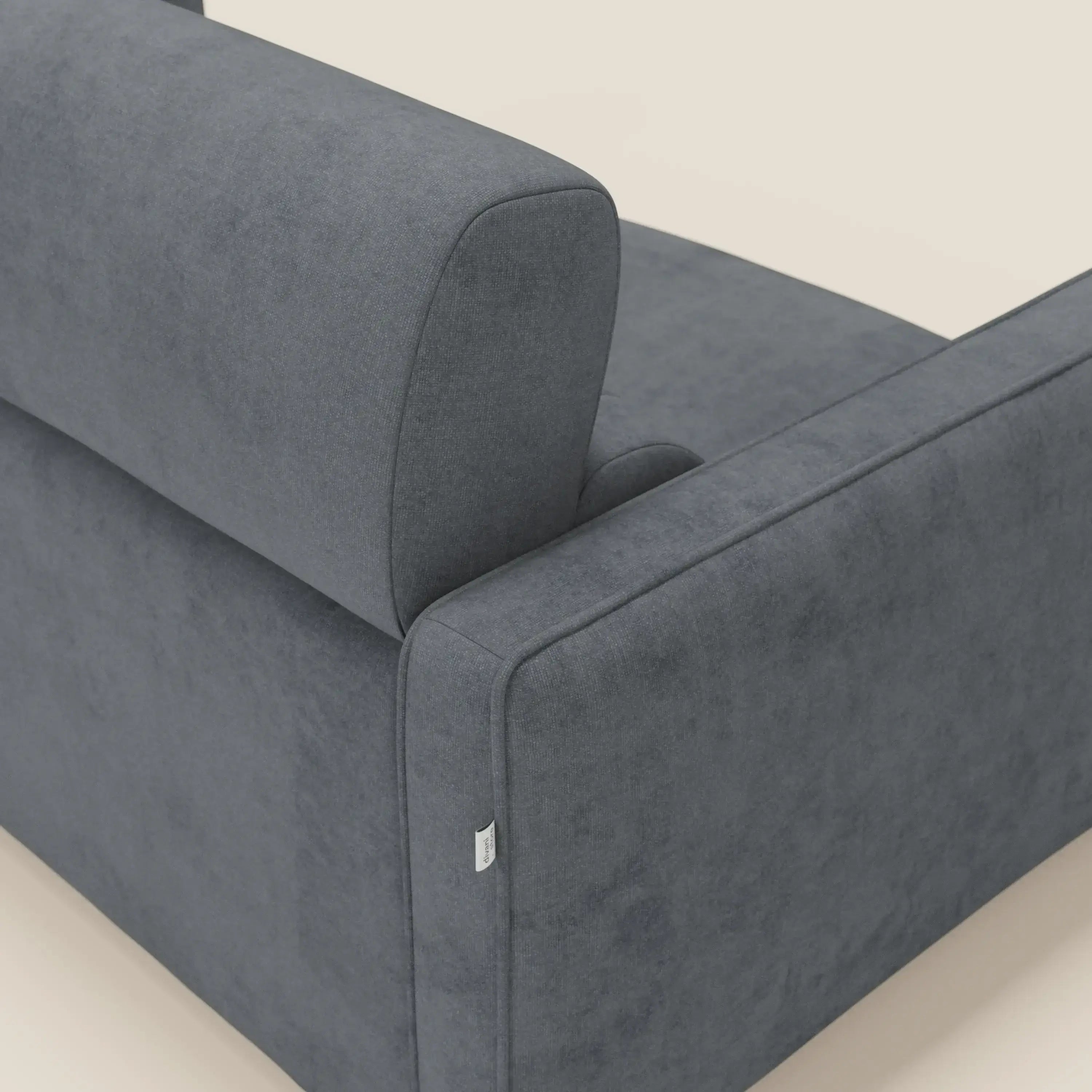 Nivon Modernes Schlafsofa mit Kopfstütze aus abwaschbarem Stoff T25 anthrazit