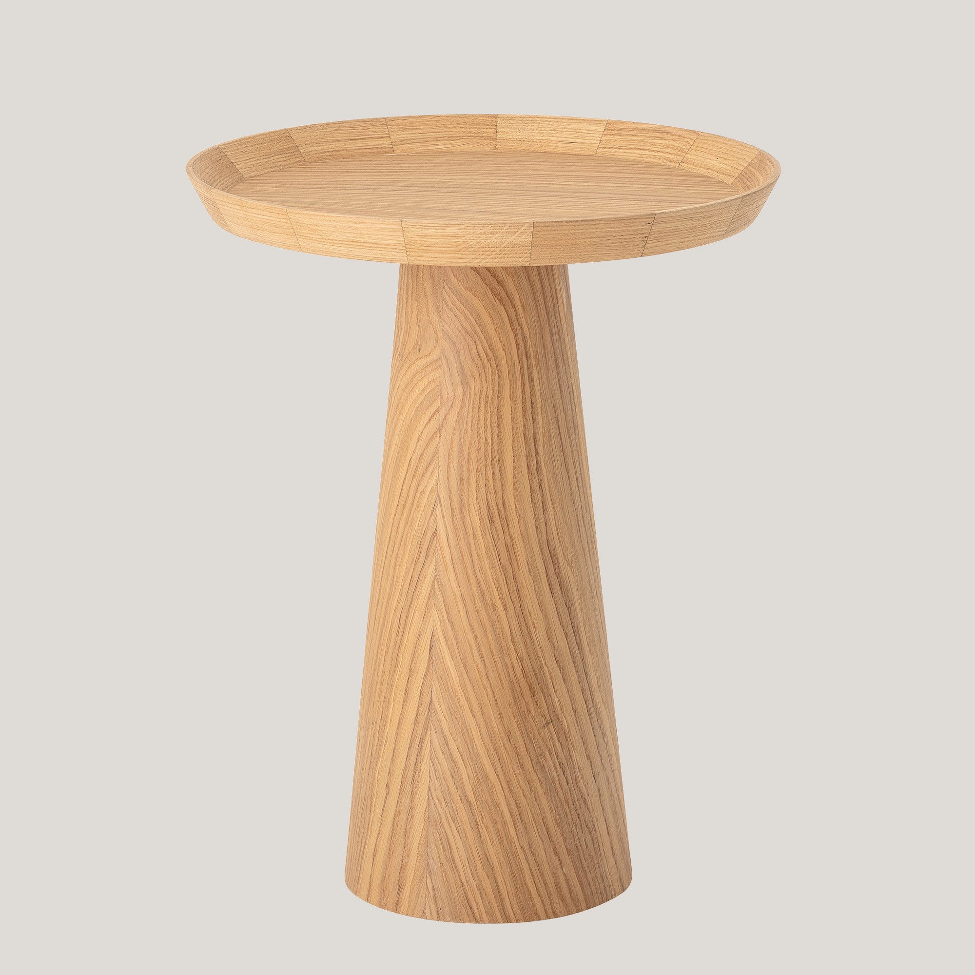 Luana tavolino da appoggio rotondo in rovere naturale - divani.store