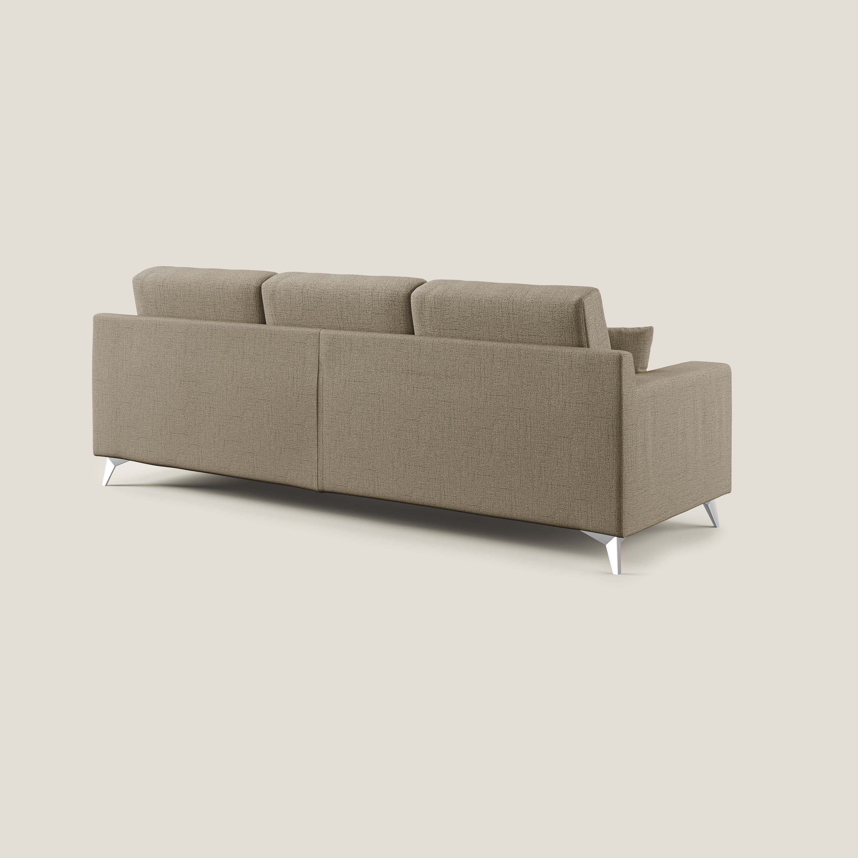 Michael Divano angolare REVERSIBILE in tessuto impermeabile T03 marrone - divani.store