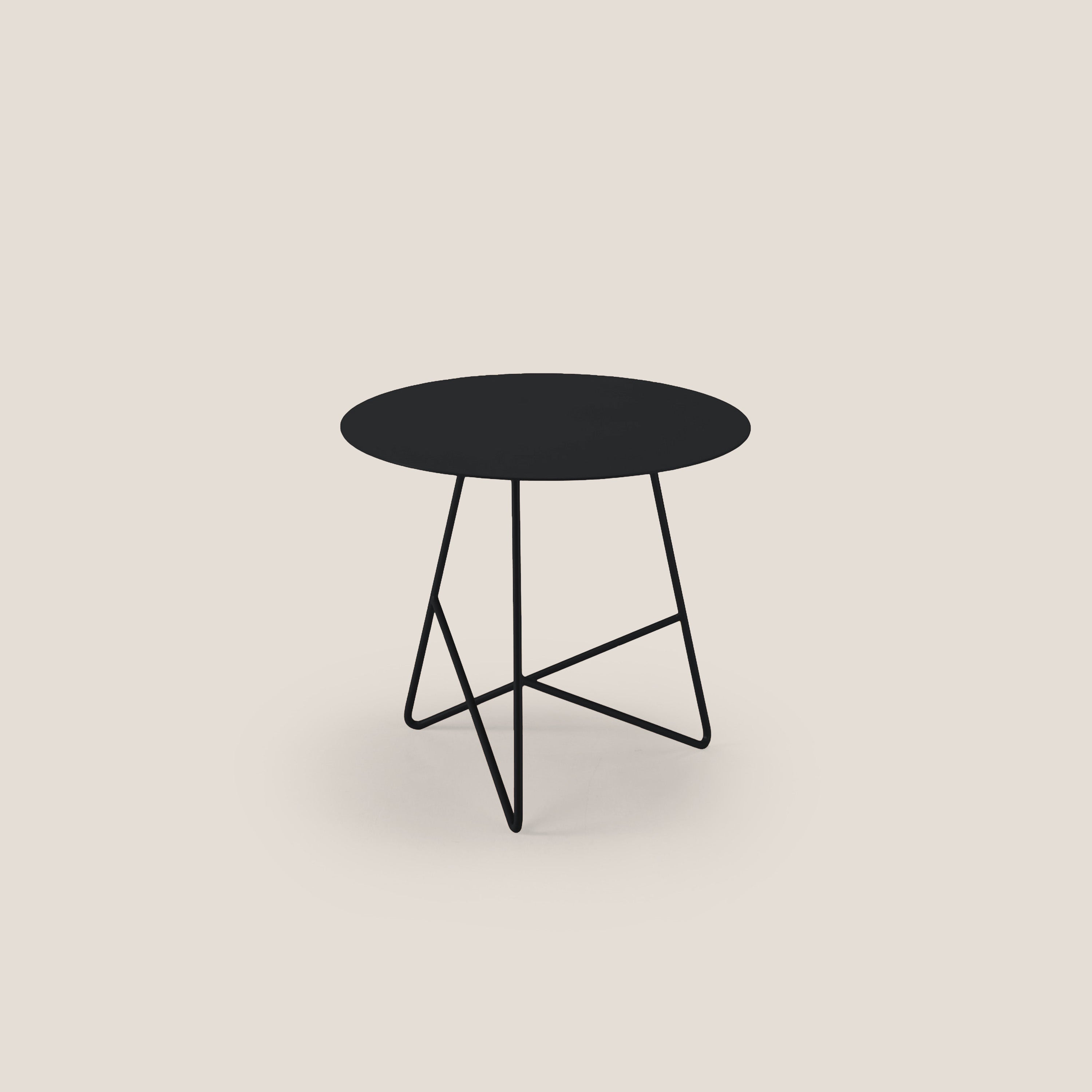 Ermione tavolino rotondo da salotto in metallo h44 - divani.store