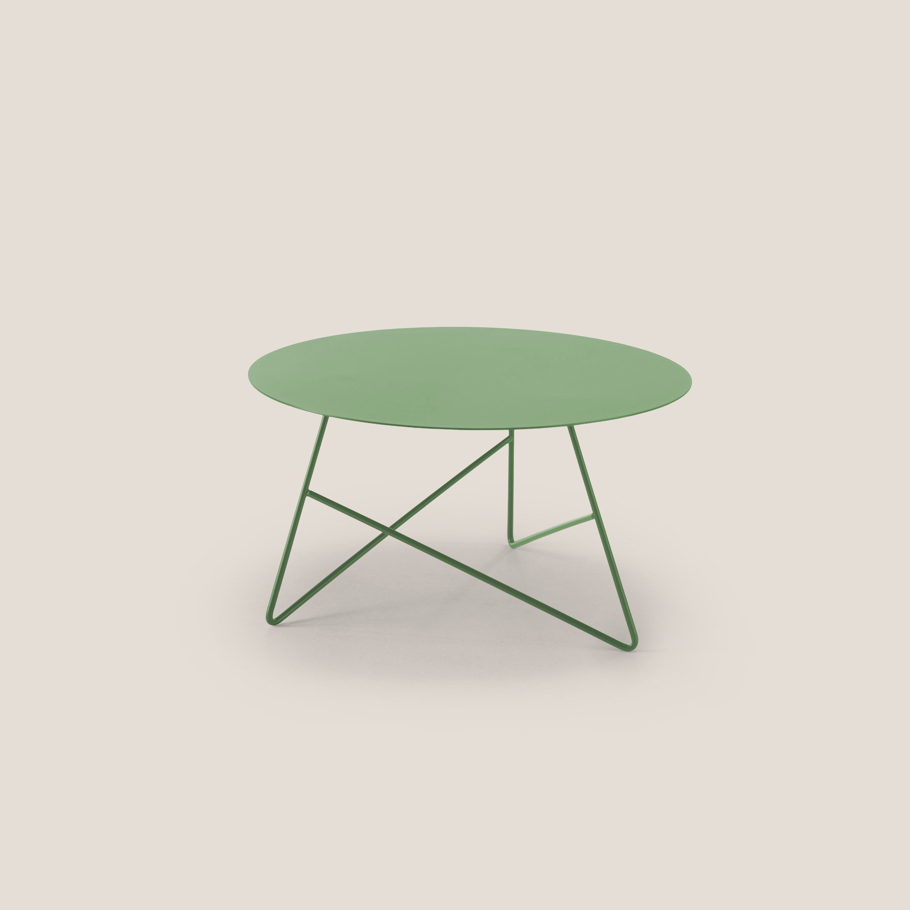 Ermione tavolino rotondo da salotto in metallo h35 - divani.store