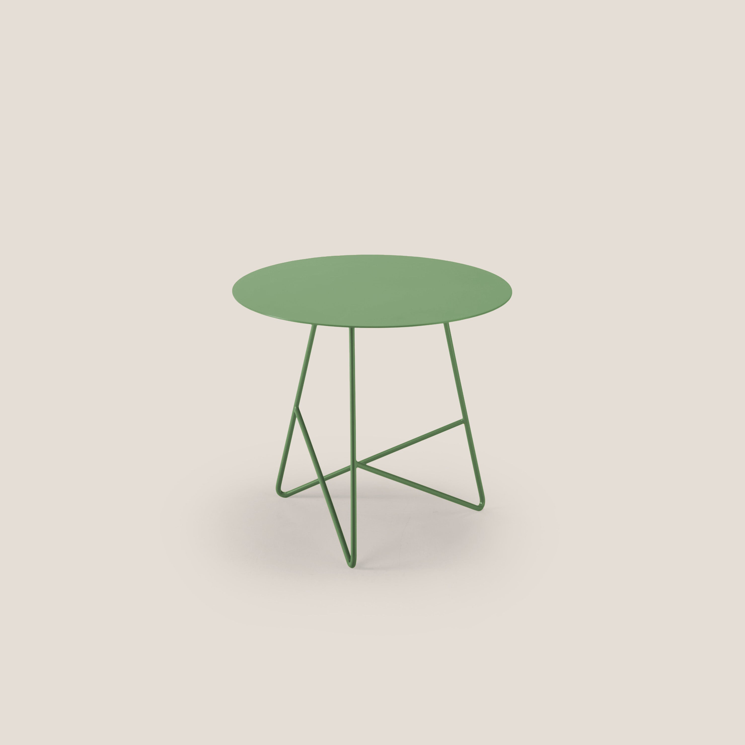 Ermione tavolino rotondo da salotto in metallo h44 - divani.store