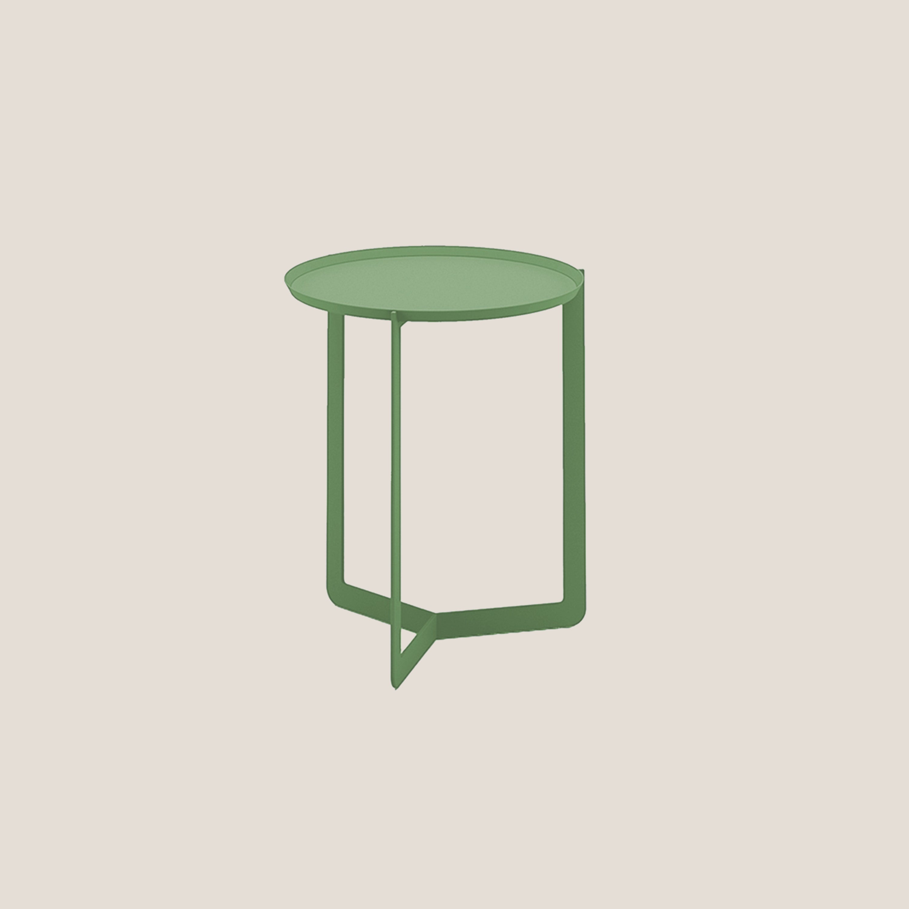 Round tavolino rotondo da salotto in metallo h46 cm zircone - divani.store