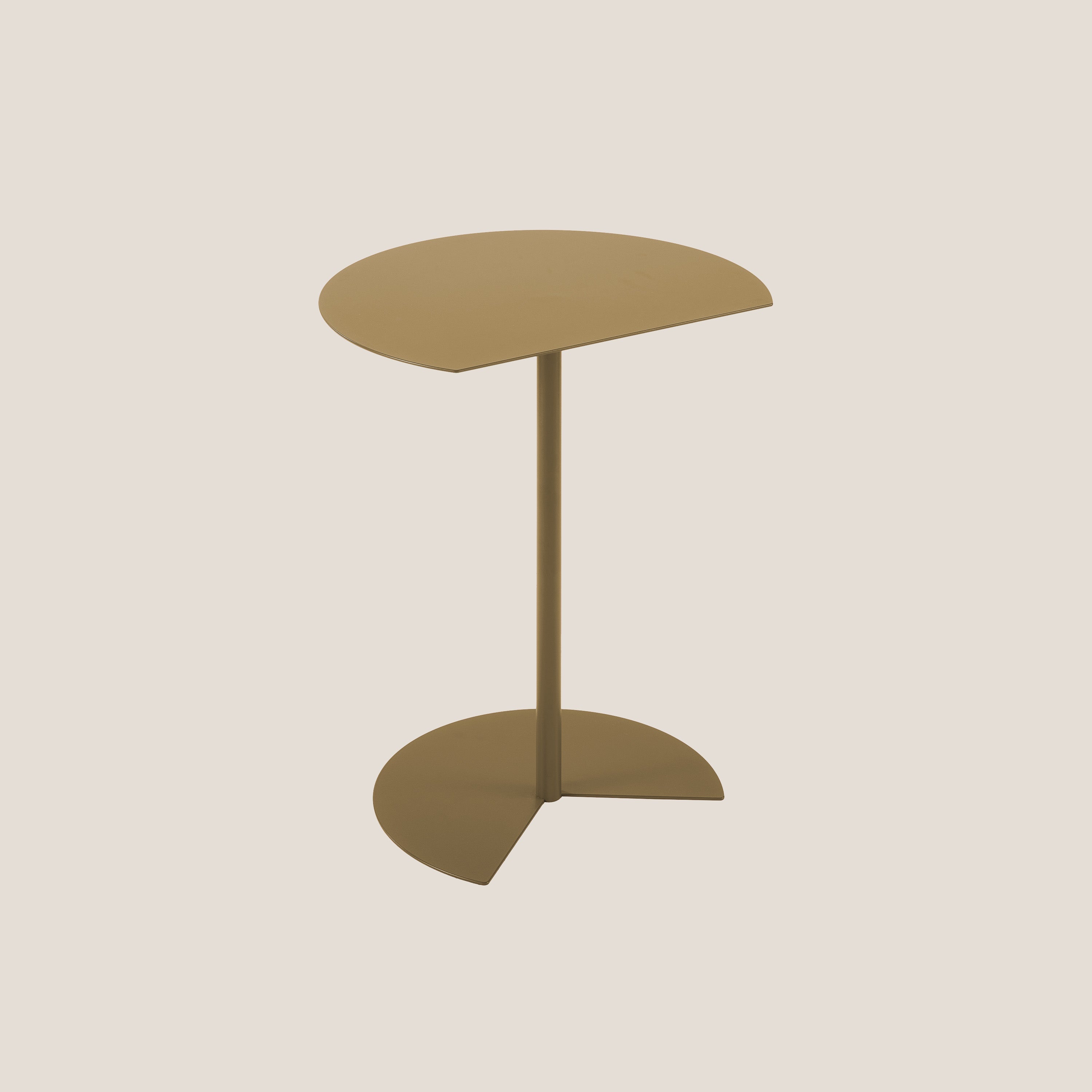 Way tavolino semirotondo da salotto oro - divani.store