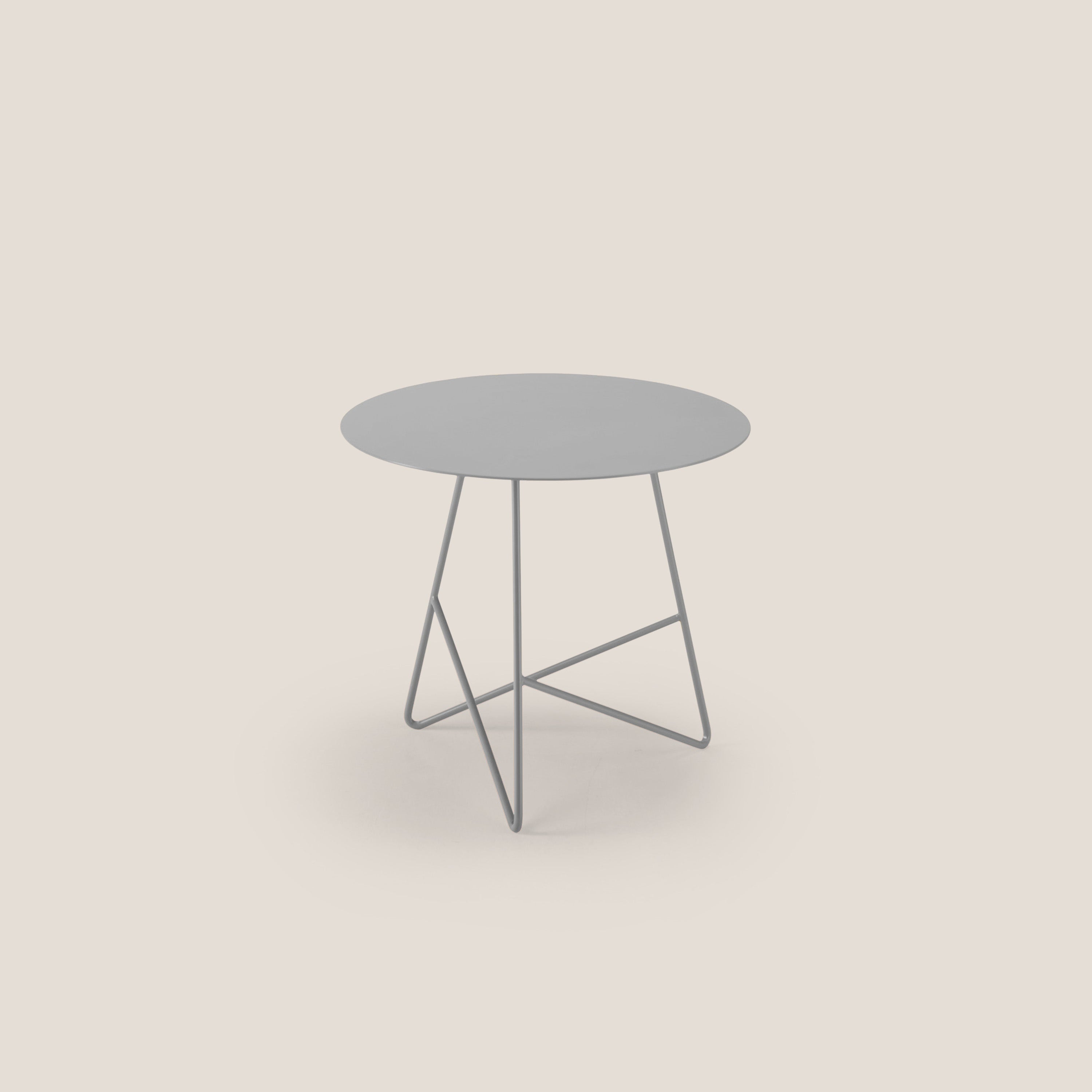 Ermione tavolino rotondo da salotto in metallo h44 - divani.store