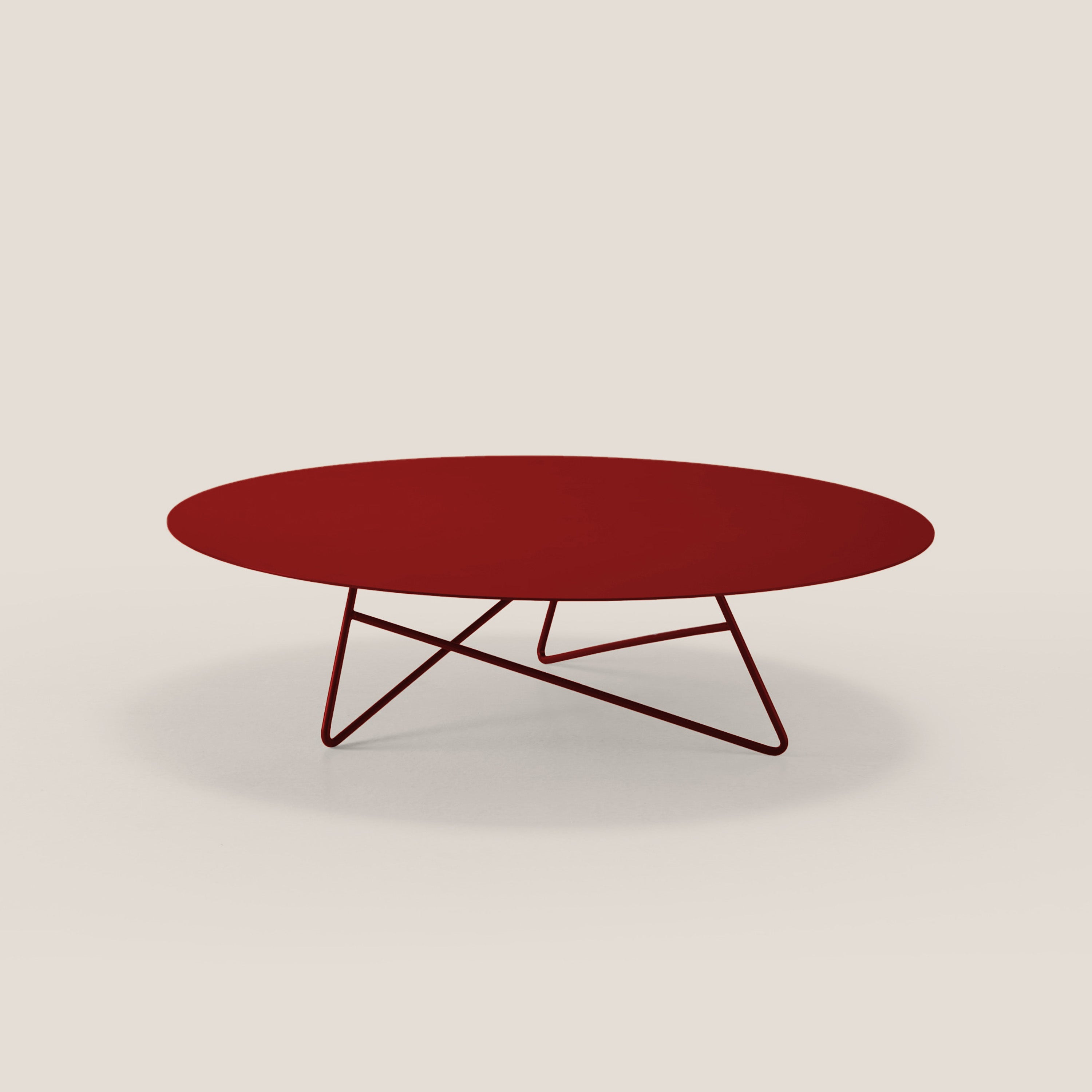 Ermione tavolino basso rotondo da salotto in metallo h25 - divani.store