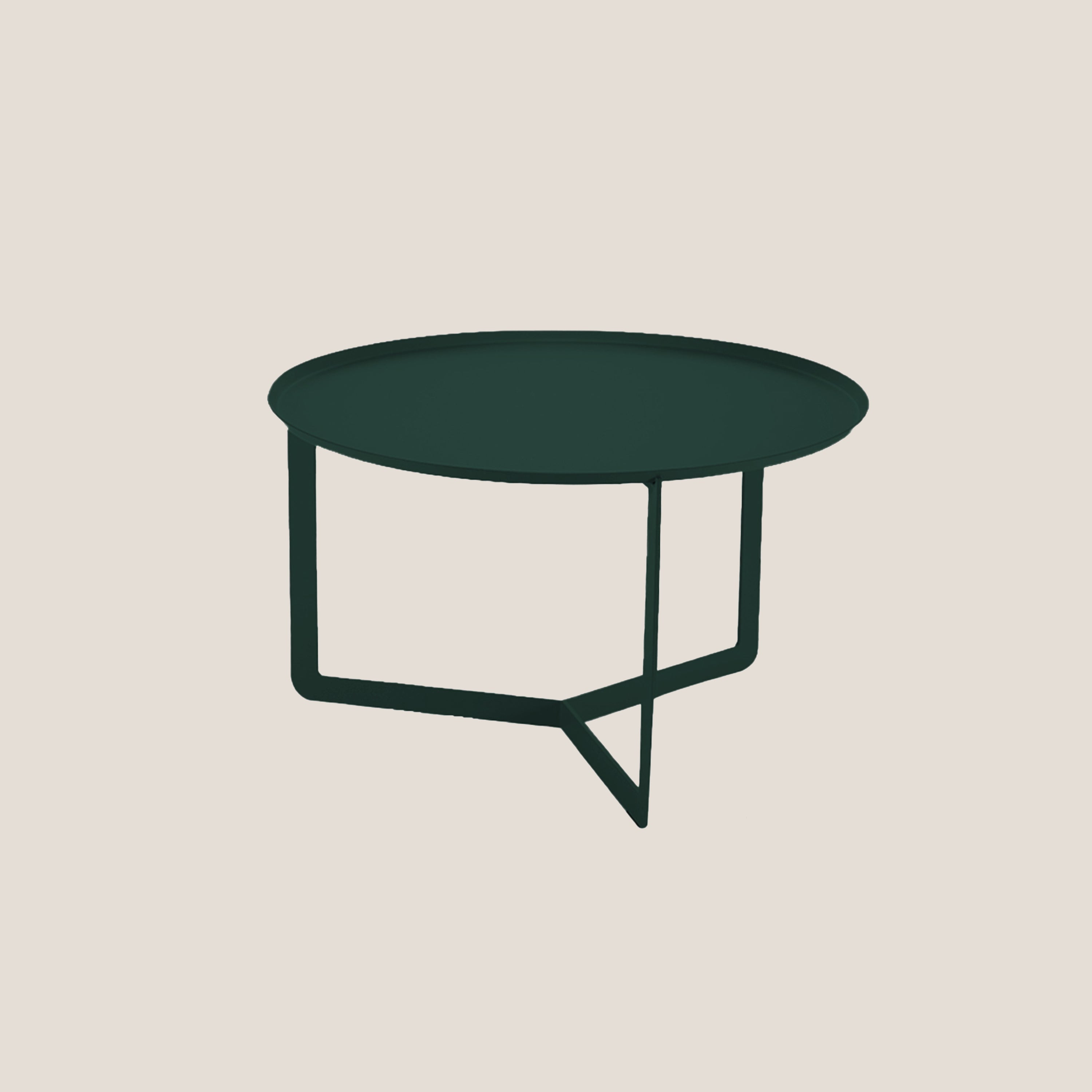 Round tavolino rotondo da salotto in metallo h36 cm zircone - divani.store