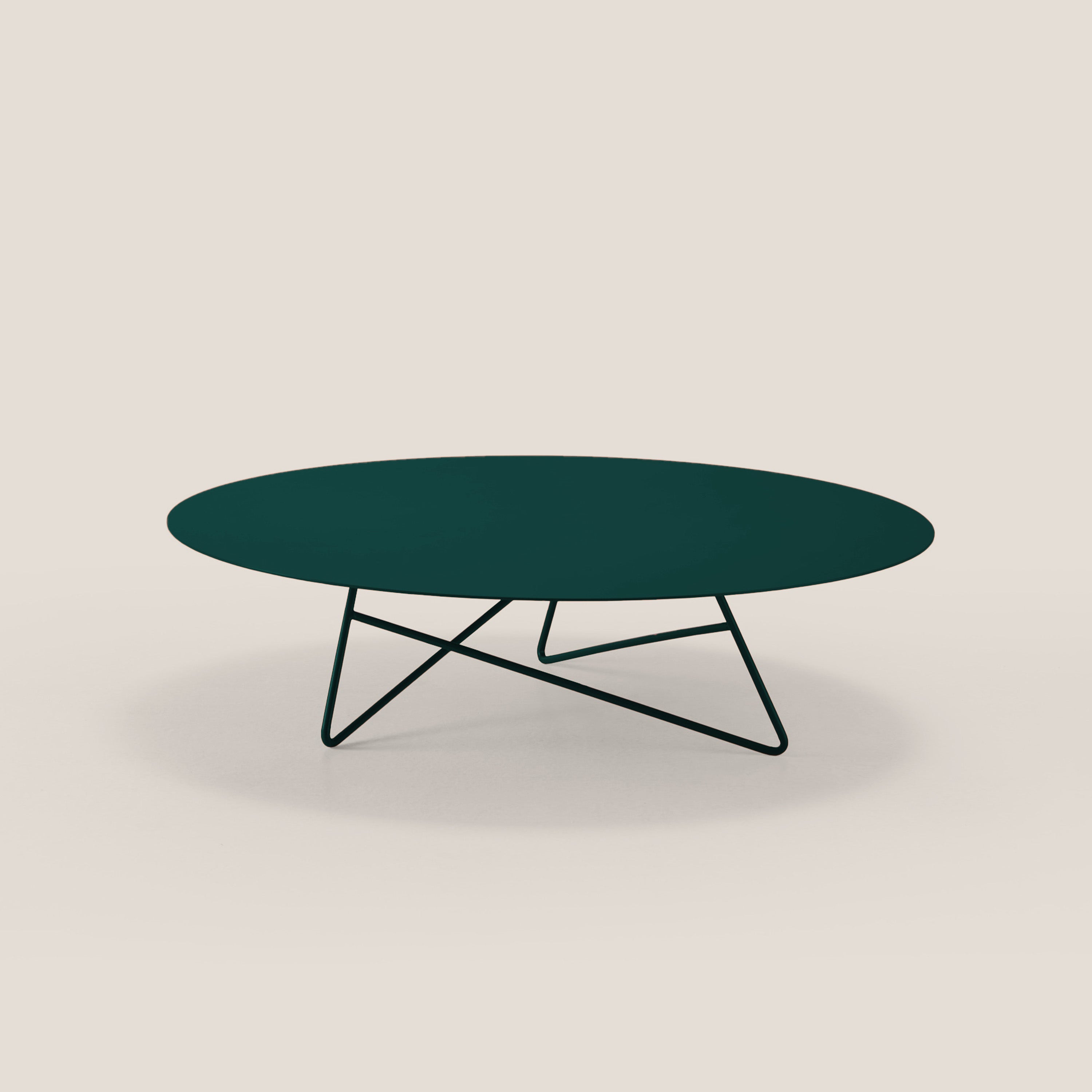 Ermione tavolino basso rotondo da salotto in metallo h25 - divani.store