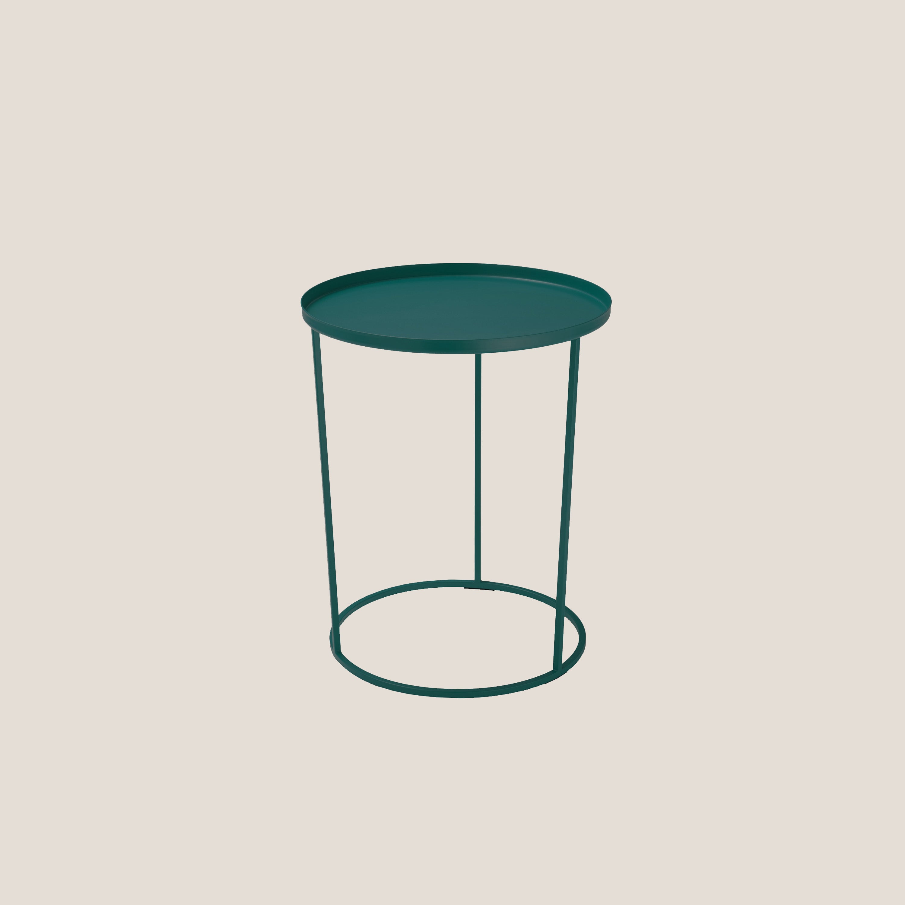 Costance tavolino rotondo con vassoio da salotto in metallo - divani.store