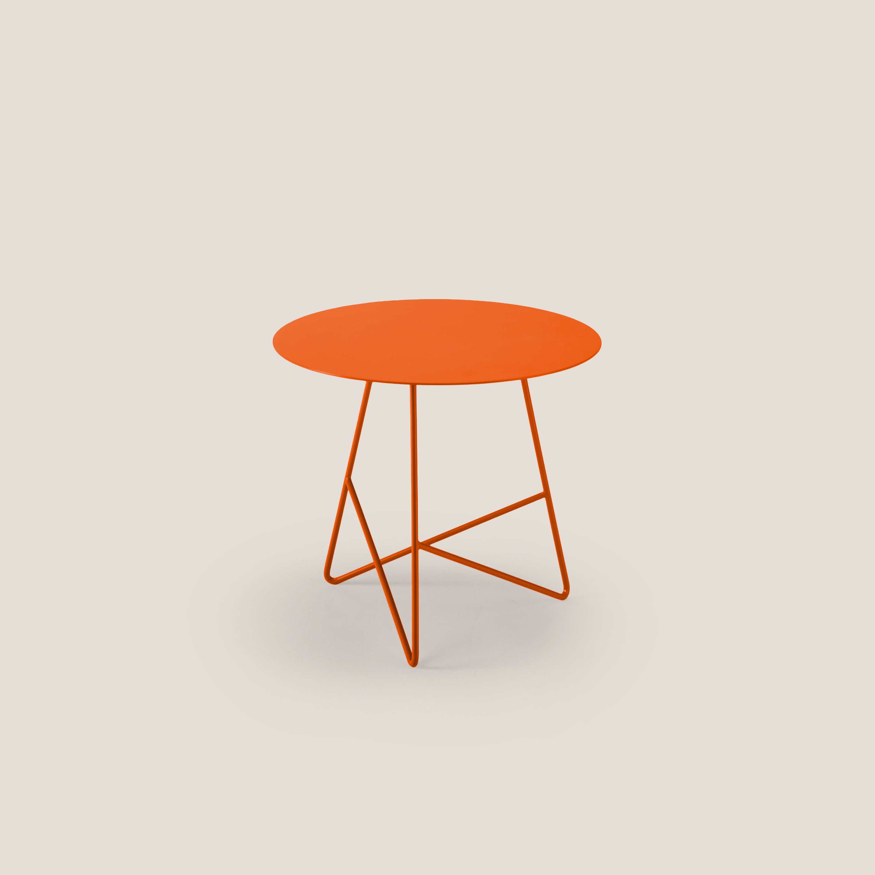 Ermione tavolino rotondo da salotto in metallo h44 - divani.store