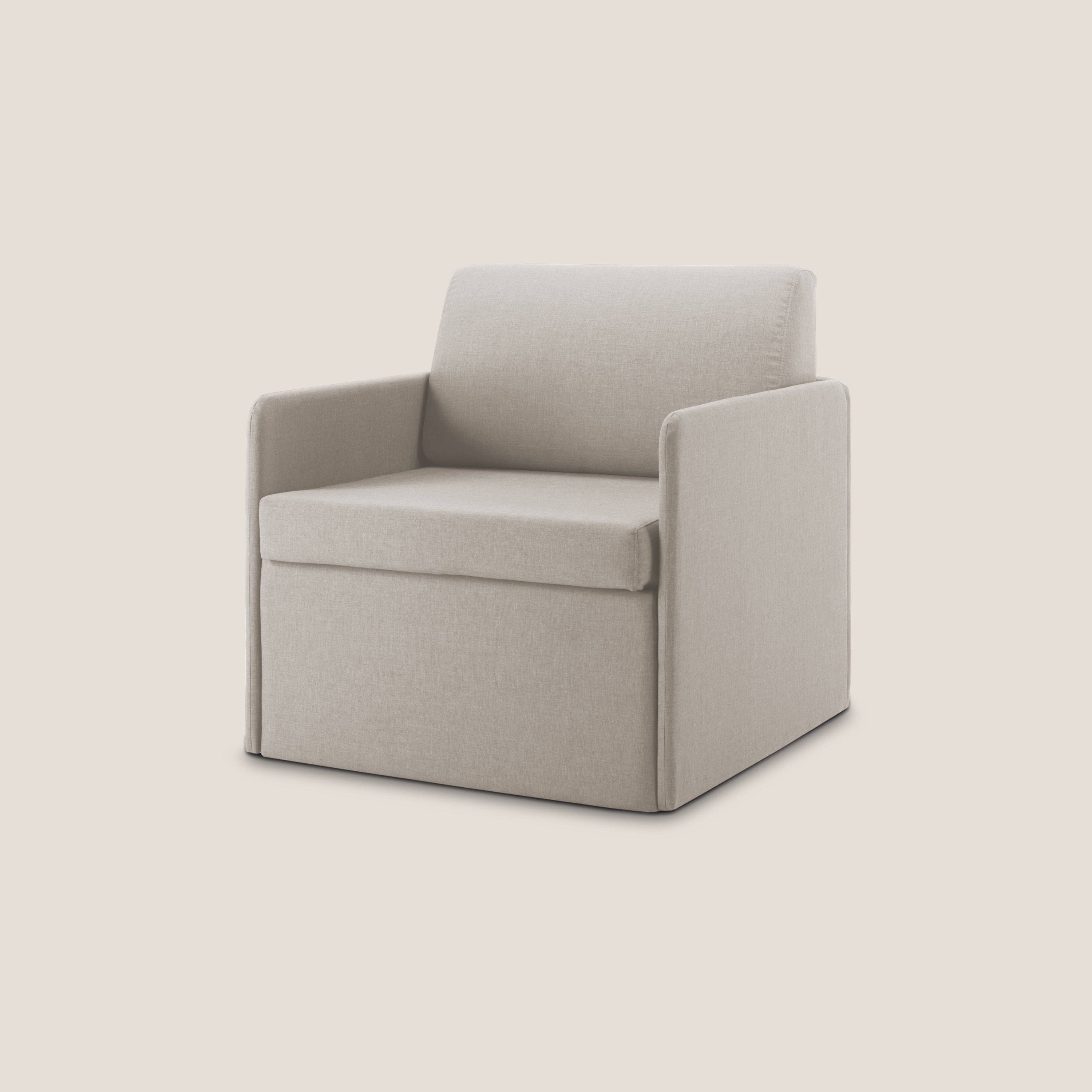 DAG Poltrona letto singolo salvaspazio in TESSUTO impermeabile T13 - divani.store