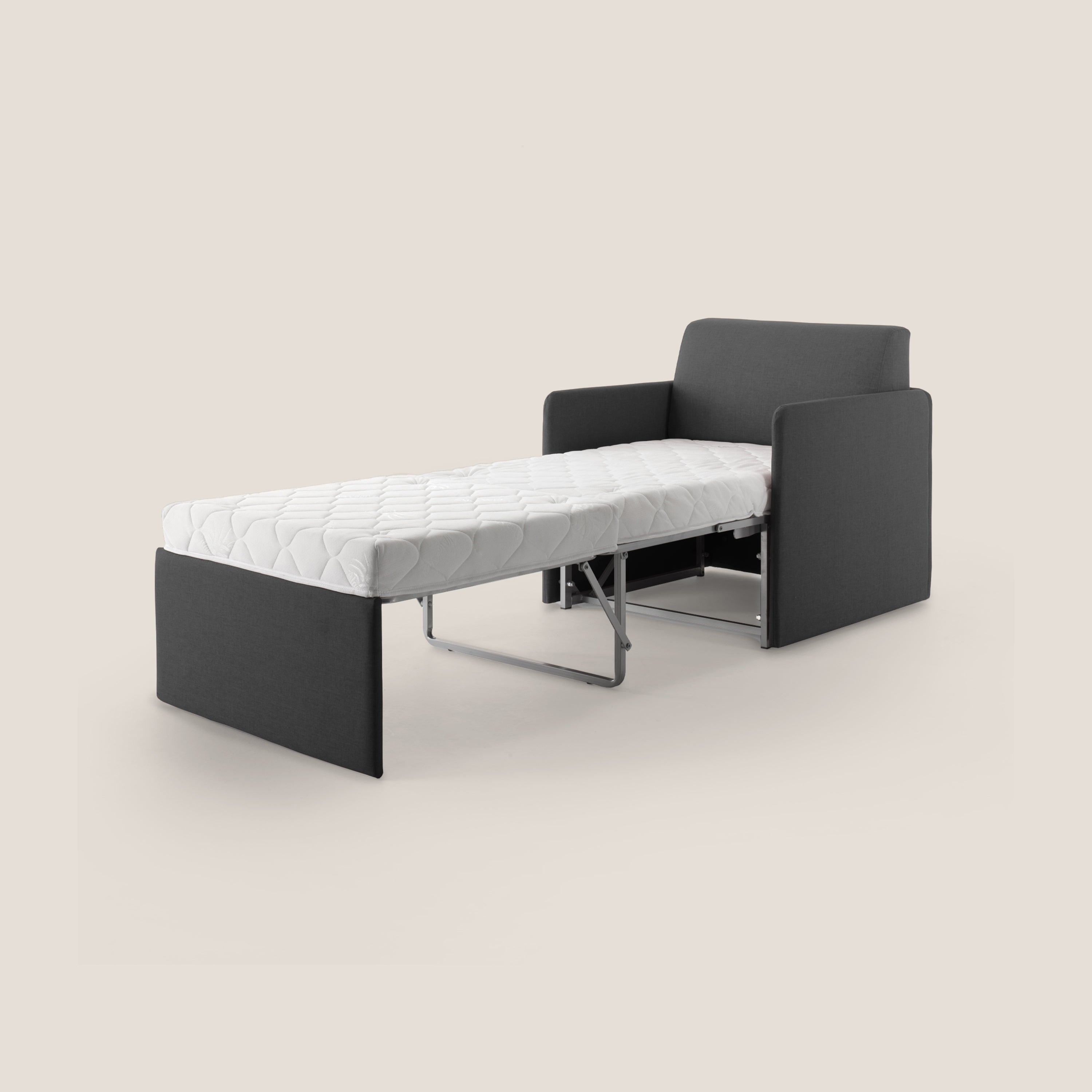 DAG Poltrona letto singolo salvaspazio in TESSUTO impermeabile T13 - divani.store
