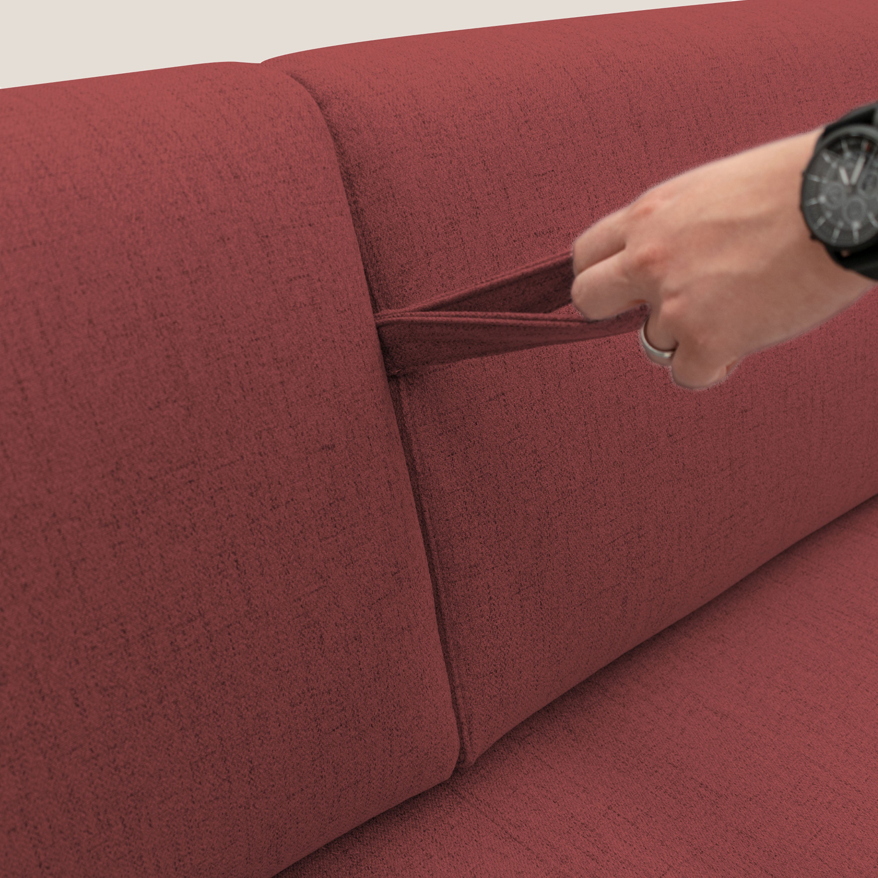 Duna Divano letto matrimoniale con materasso 20 cm in tessuto impermeabile T03 - divani.store