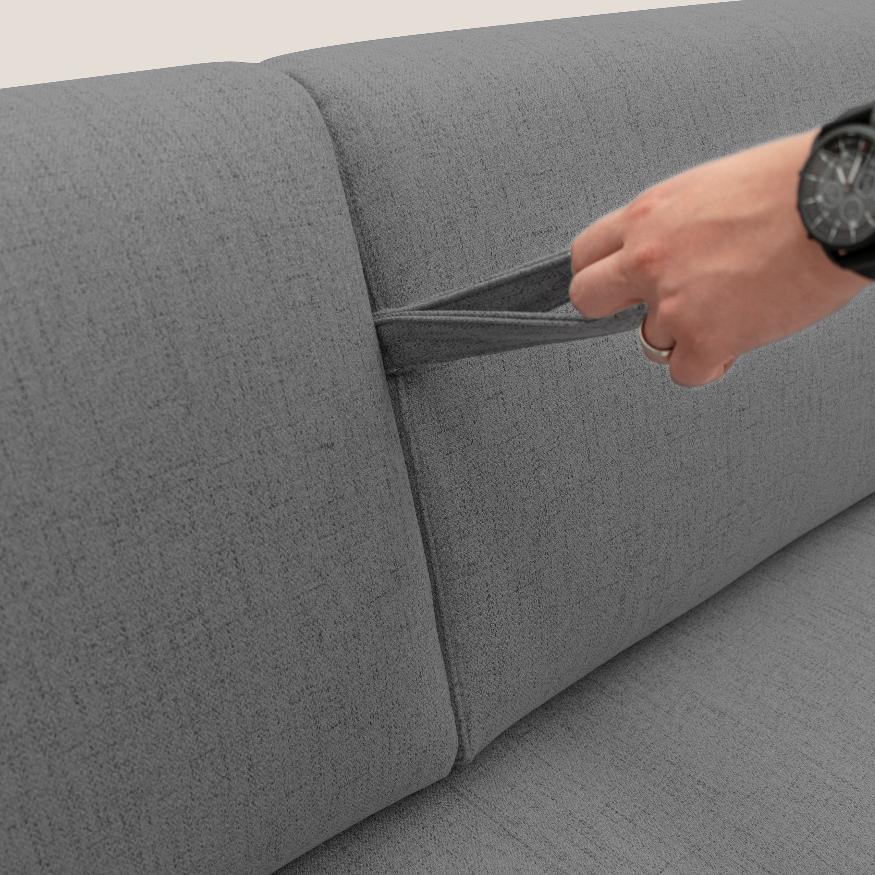 Duna Divano letto matrimoniale con materasso 20 cm in tessuto impermeabile T03 - divani.store