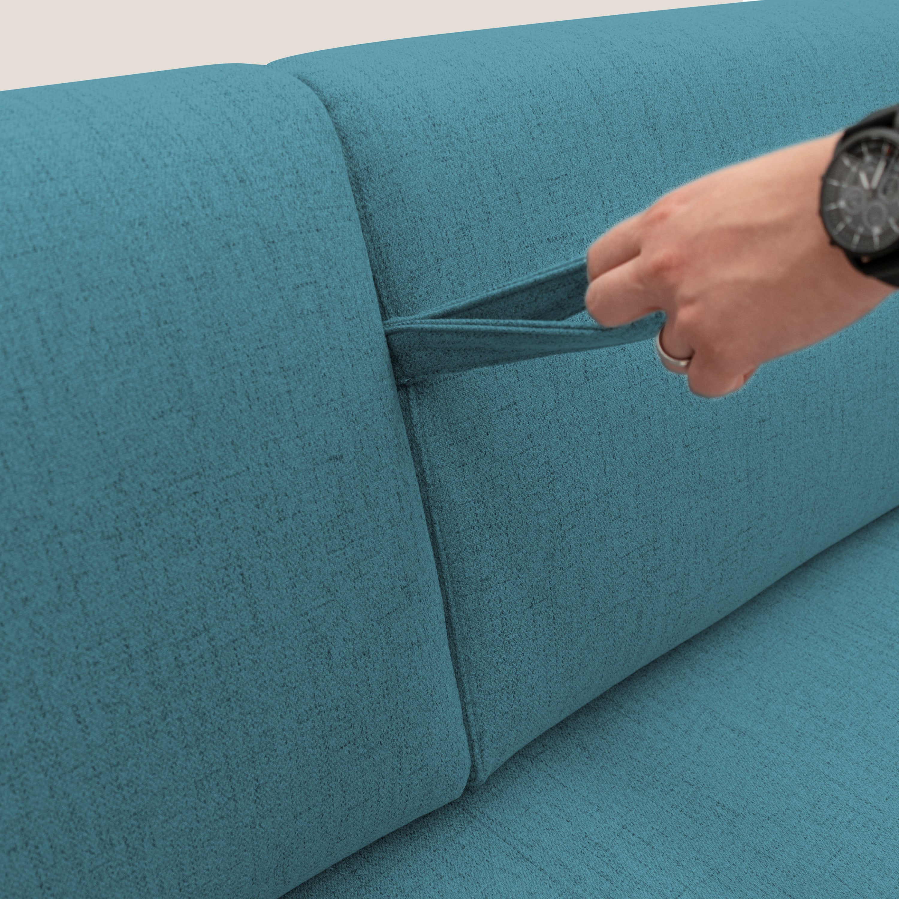 Duna Divano letto matrimoniale con materasso 20 cm in tessuto impermeabile T03 - divani.store