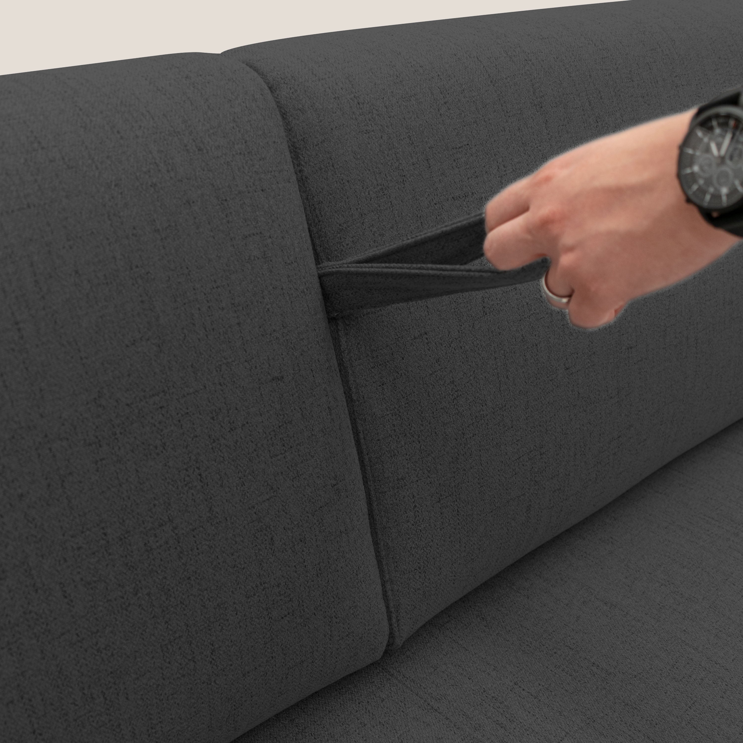 Duna Divano letto matrimoniale con materasso 20 cm in tessuto impermeabile T03 - divani.store