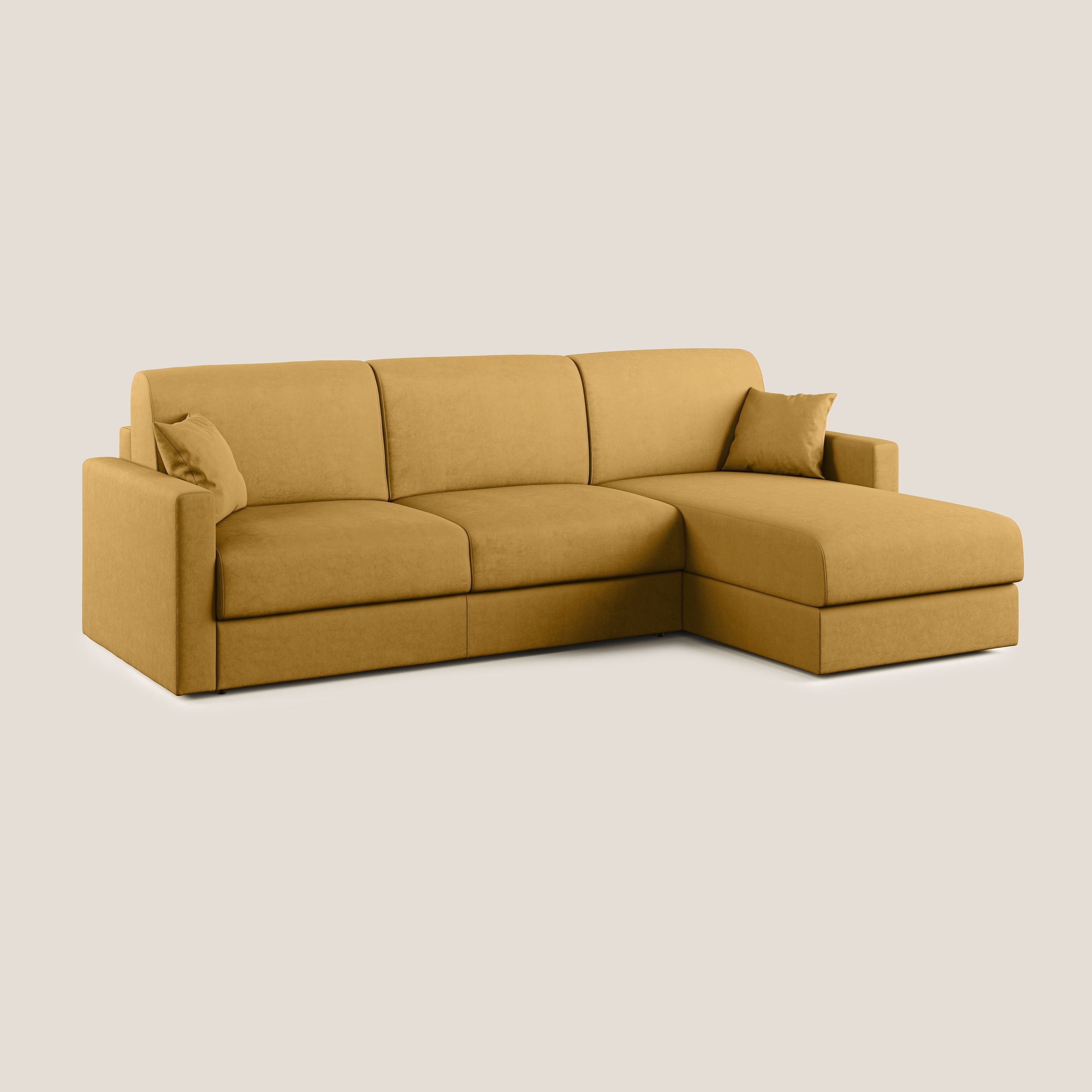 Chris Divano letto angolare con penisola in microfibra smacchiabile T11 - divani.store