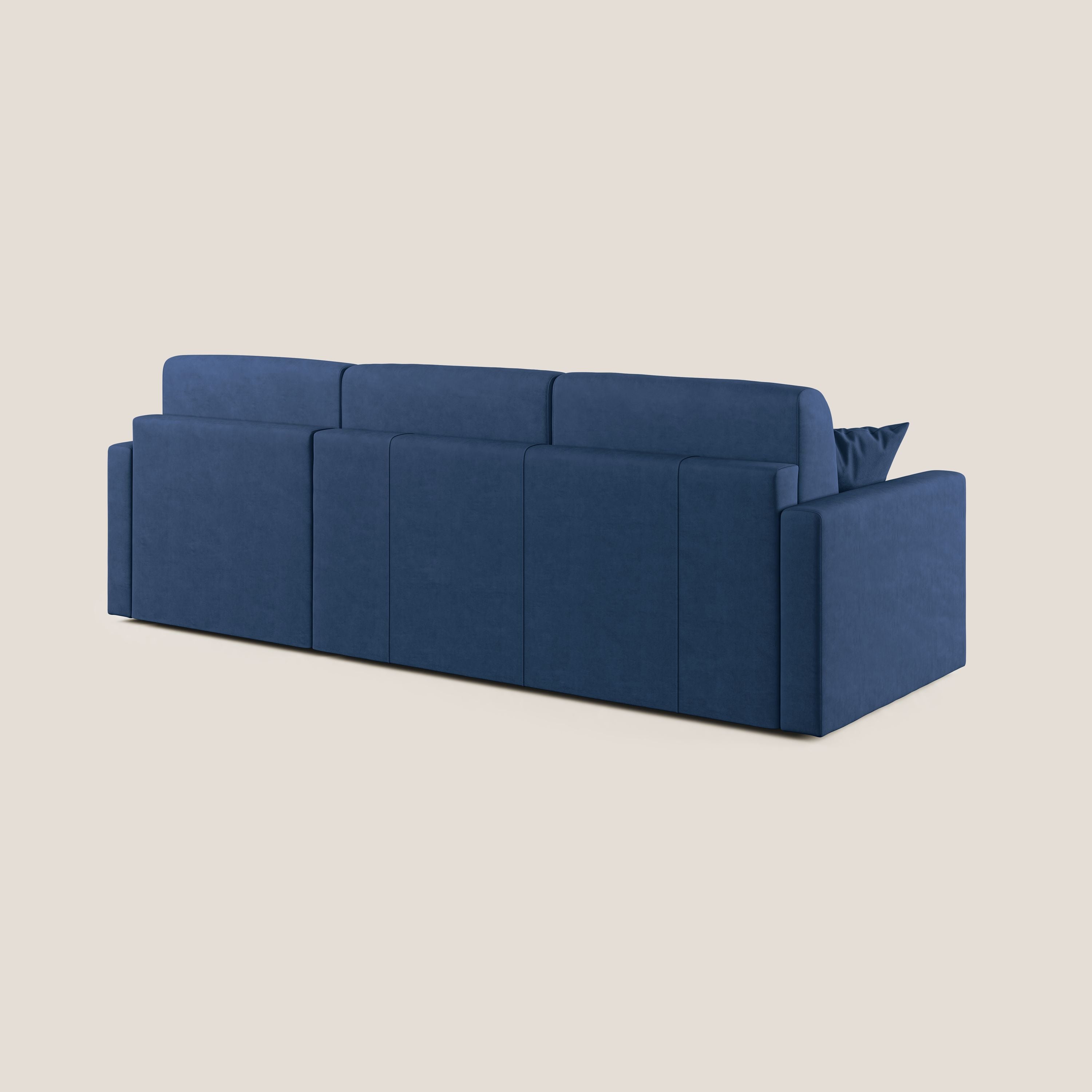 Chris Divano letto angolare con penisola in microfibra smacchiabile T11 - divani.store