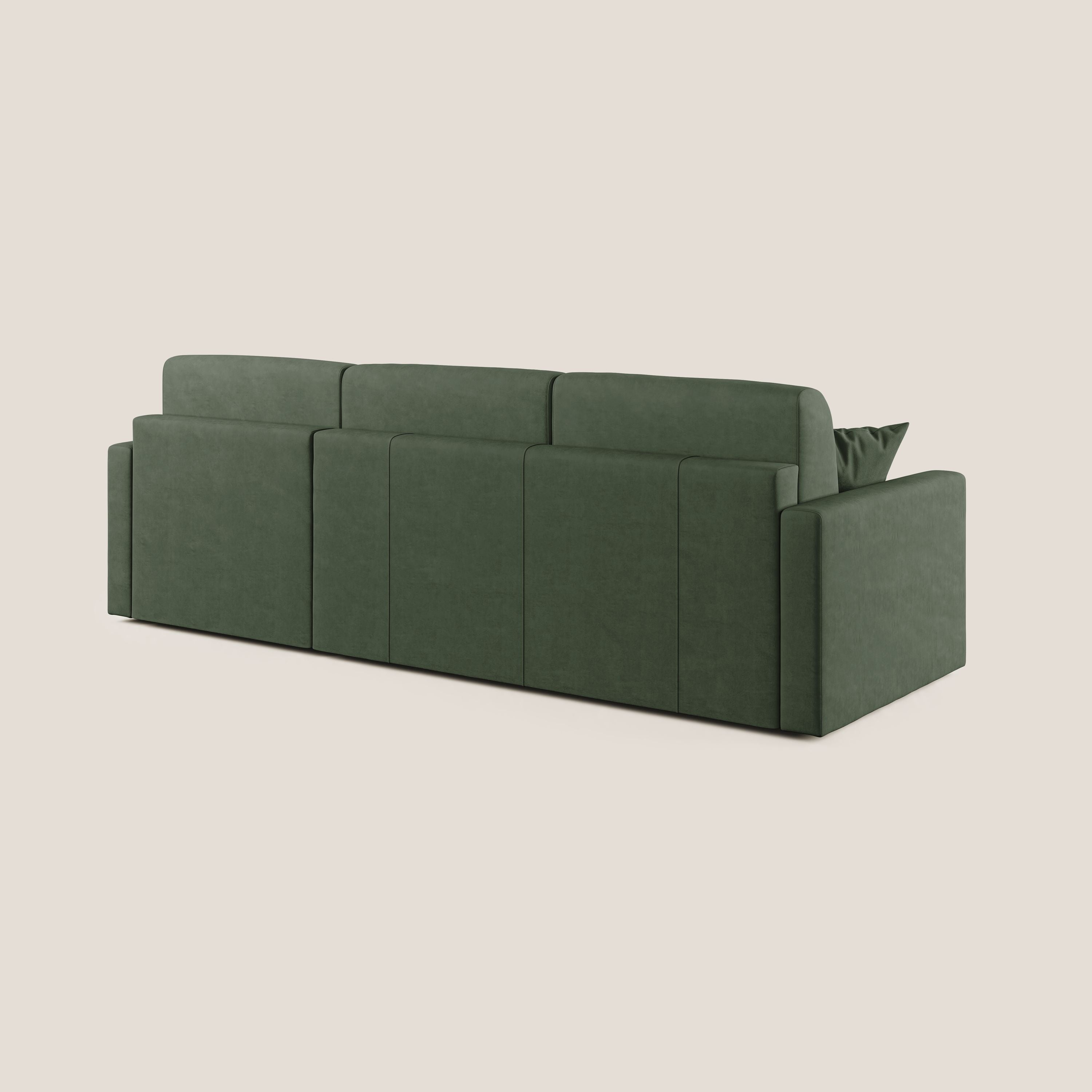 Chris Divano letto angolare con penisola in microfibra smacchiabile T11 - divani.store