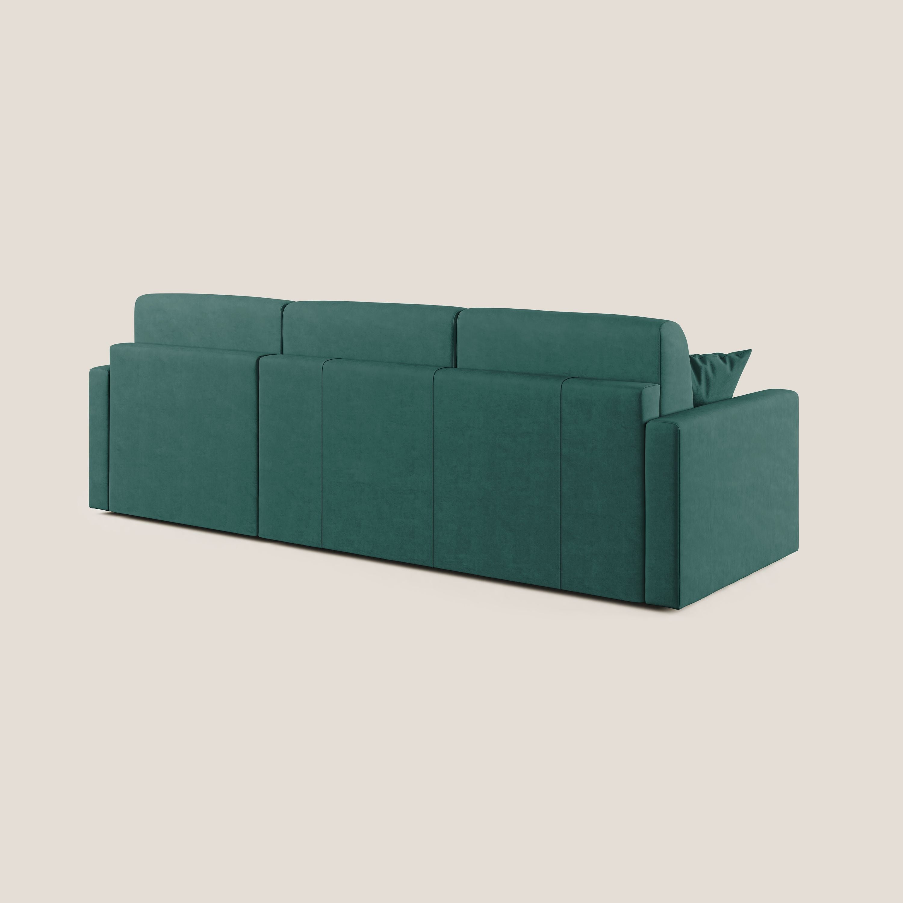 Chris Divano letto angolare con penisola in microfibra smacchiabile T11 - divani.store