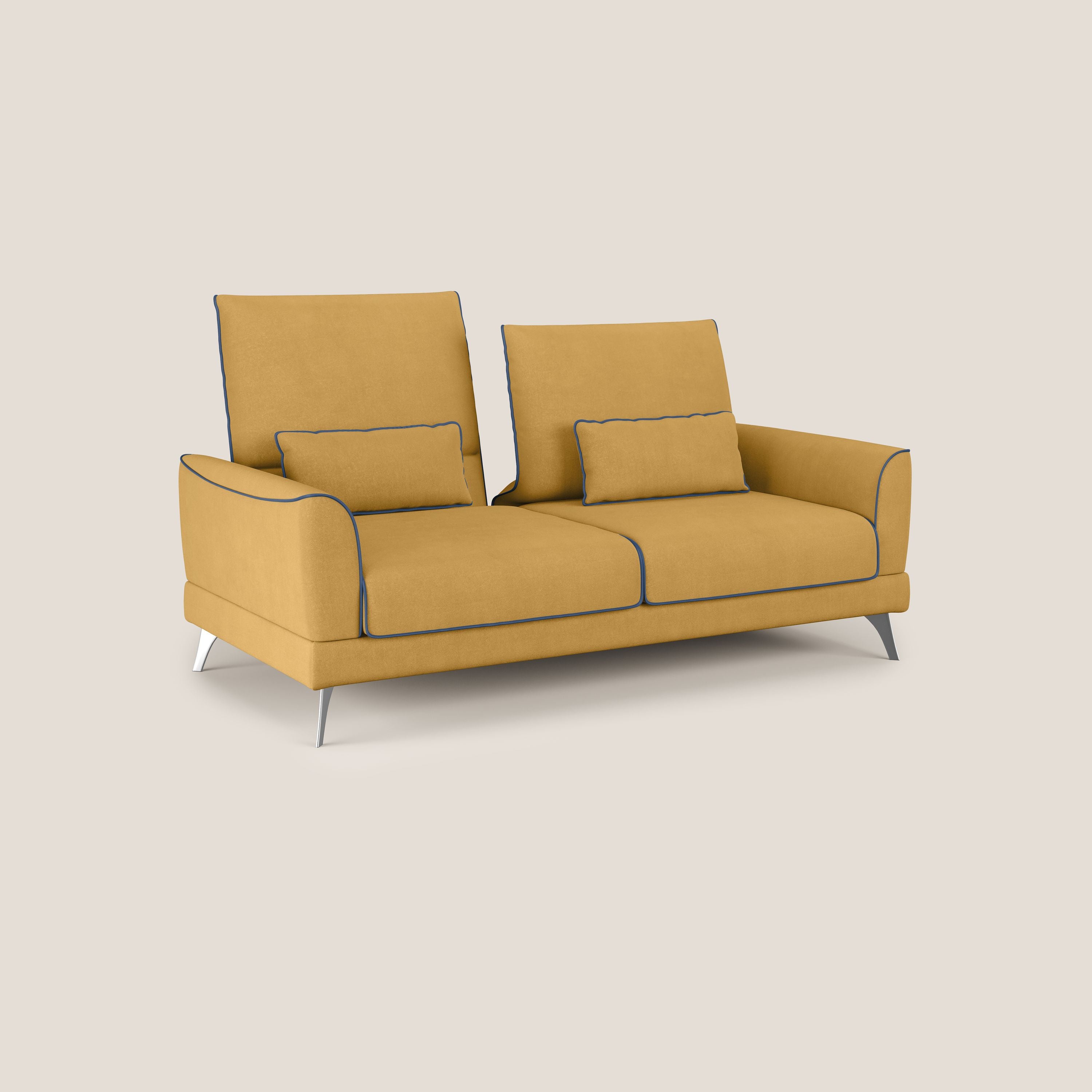 Tommy Divano relax bicolore con schienali traslanti in microfibra smacchiabile T11 - divani.store