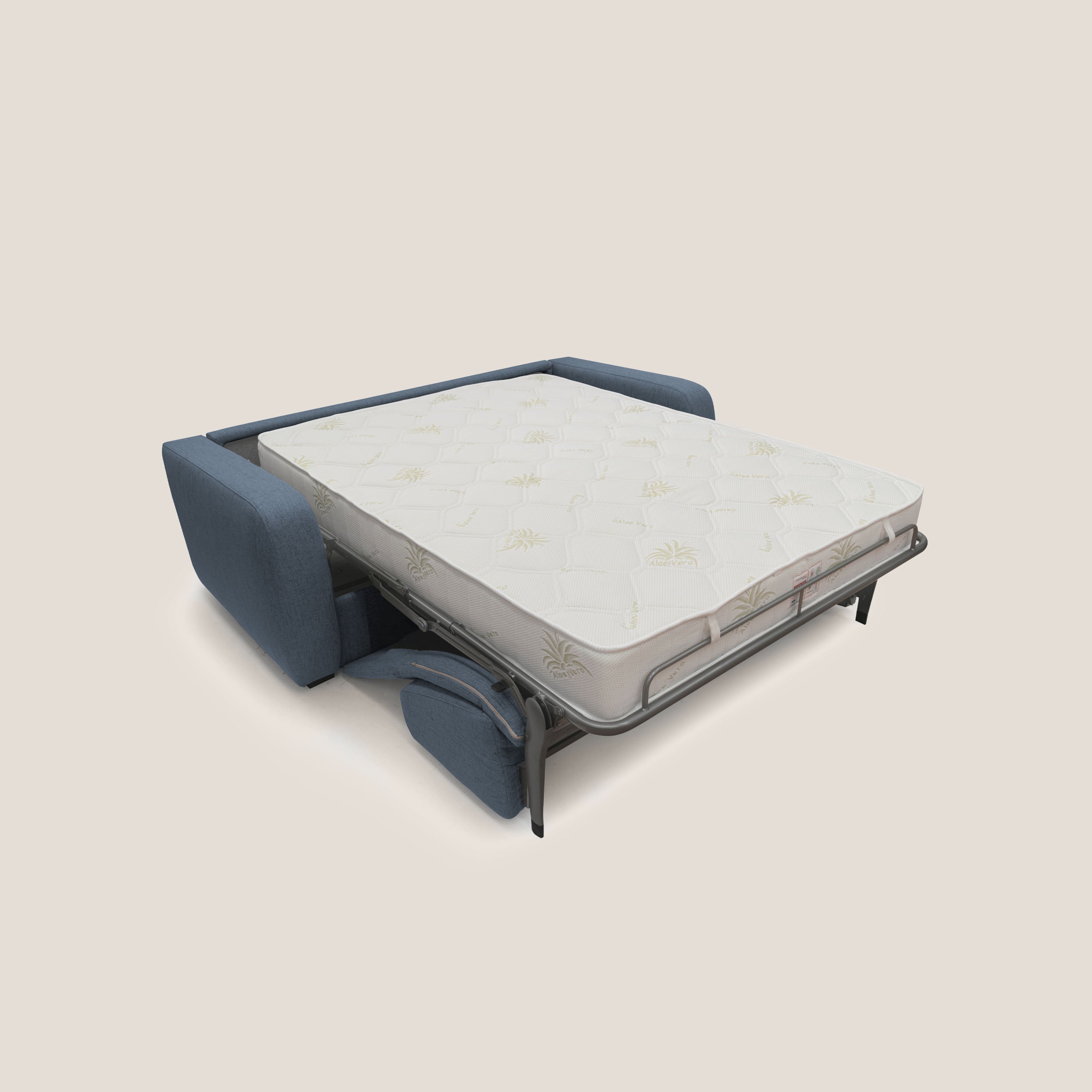 Duna Divano letto matrimoniale con materasso 20 cm in tessuto impermeabile T03 - divani.store