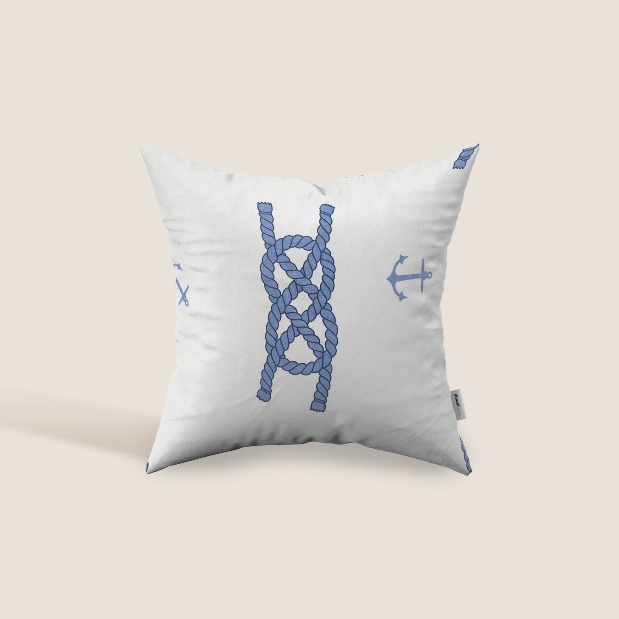 Marino cuscino in cotone disponibile in diverse colorazioni stile marinaresco - divani.store