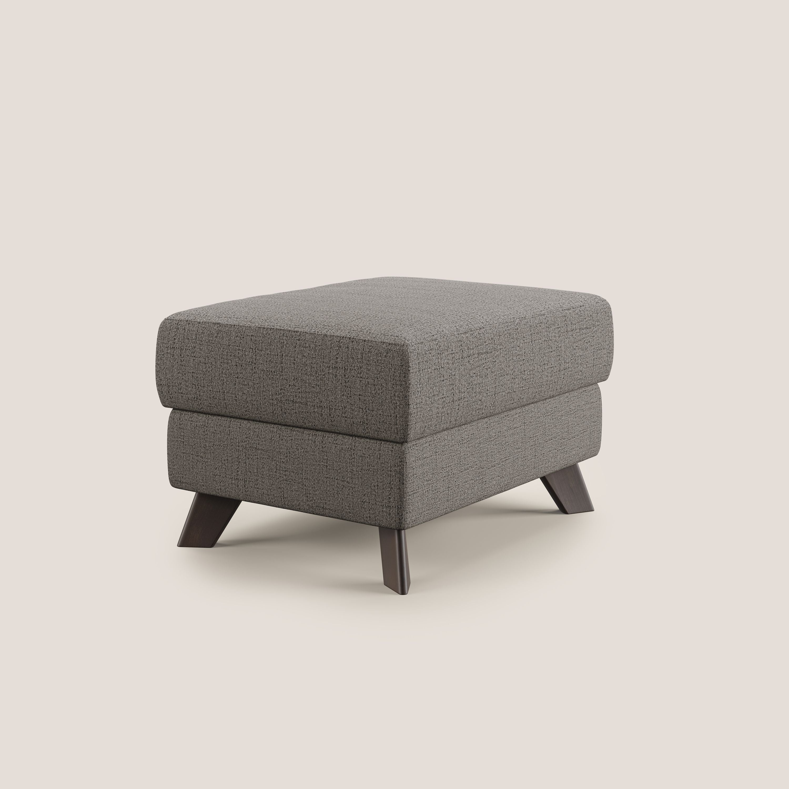 Moon Pouf contenitore e piedini alti in tessuto morbido impermeabile fiammato T03 - divani.store