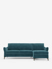Dalia schlafsofa mit Chaiselongue mit Stauraum und Matratze 18 cm hoch – hohe Füße und fleckenabweisender Stoff T30