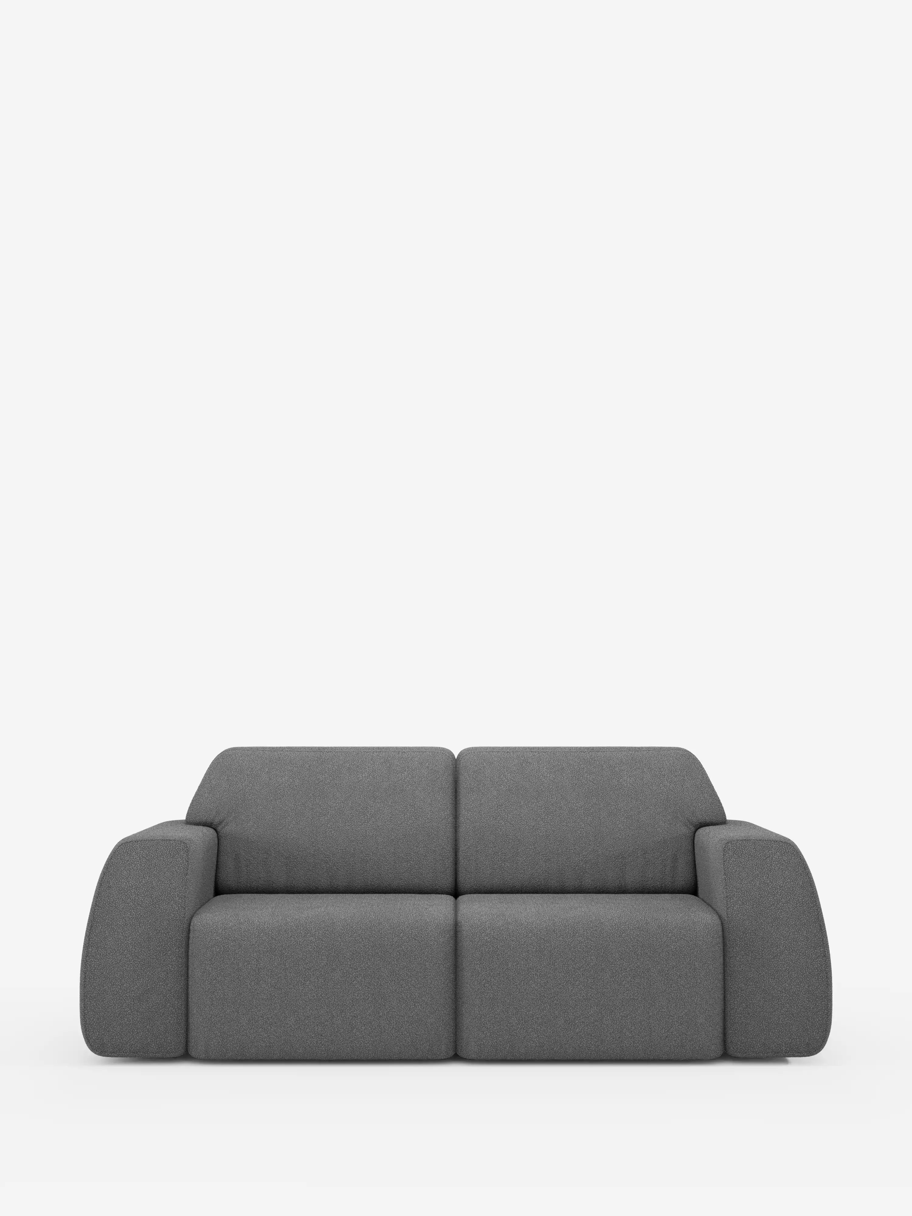 Orbit Sofa 2- und 3-sitzig mit verschiebbaren Sitzen – komplett abziehbar in fleckenabweisendem Stoff in Baumwolloptik T33