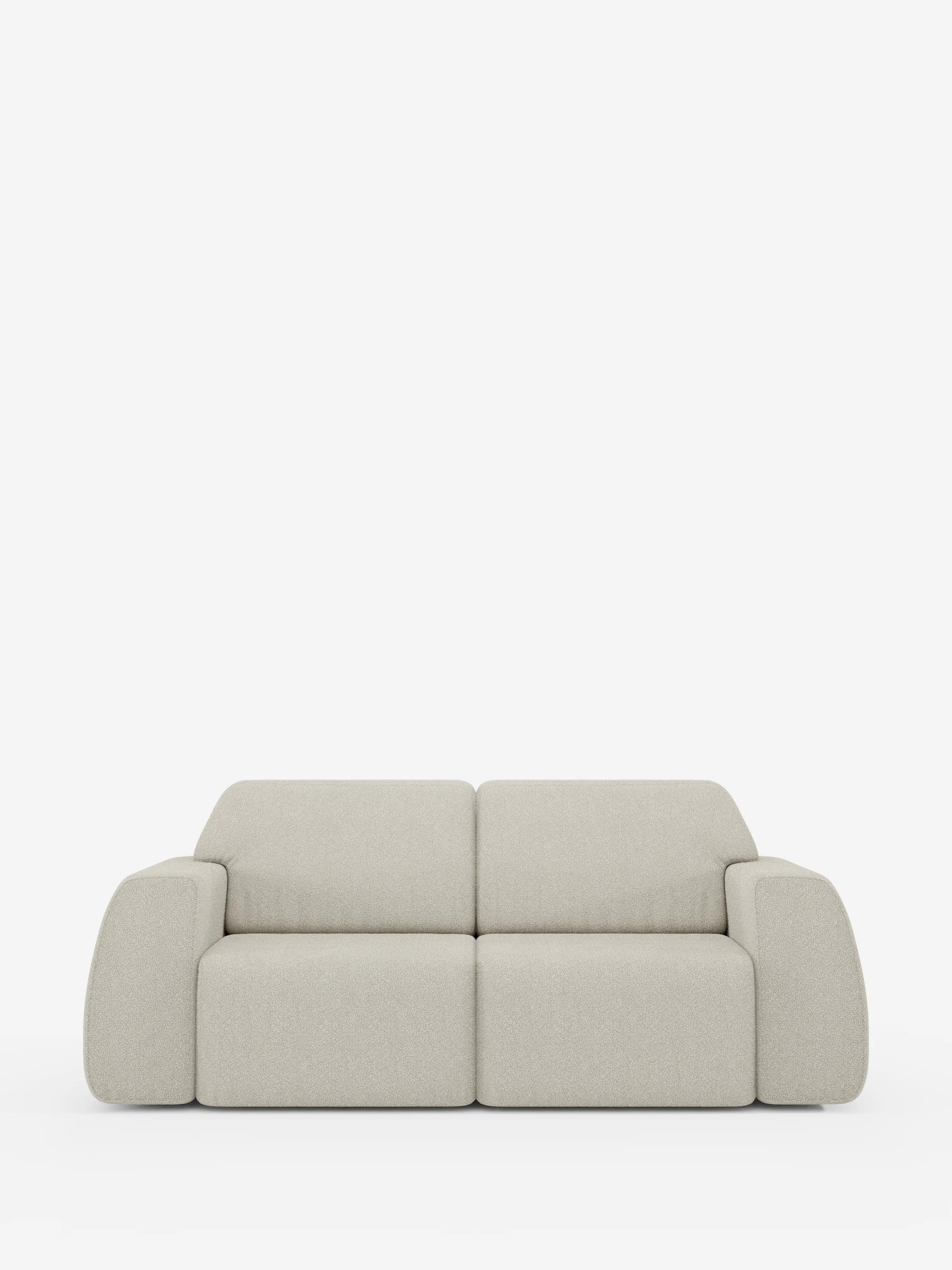 Orbit Sofa 2- und 3-sitzig mit verschiebbaren Sitzen – komplett abziehbar in fleckenabweisendem Stoff in Baumwolloptik T33