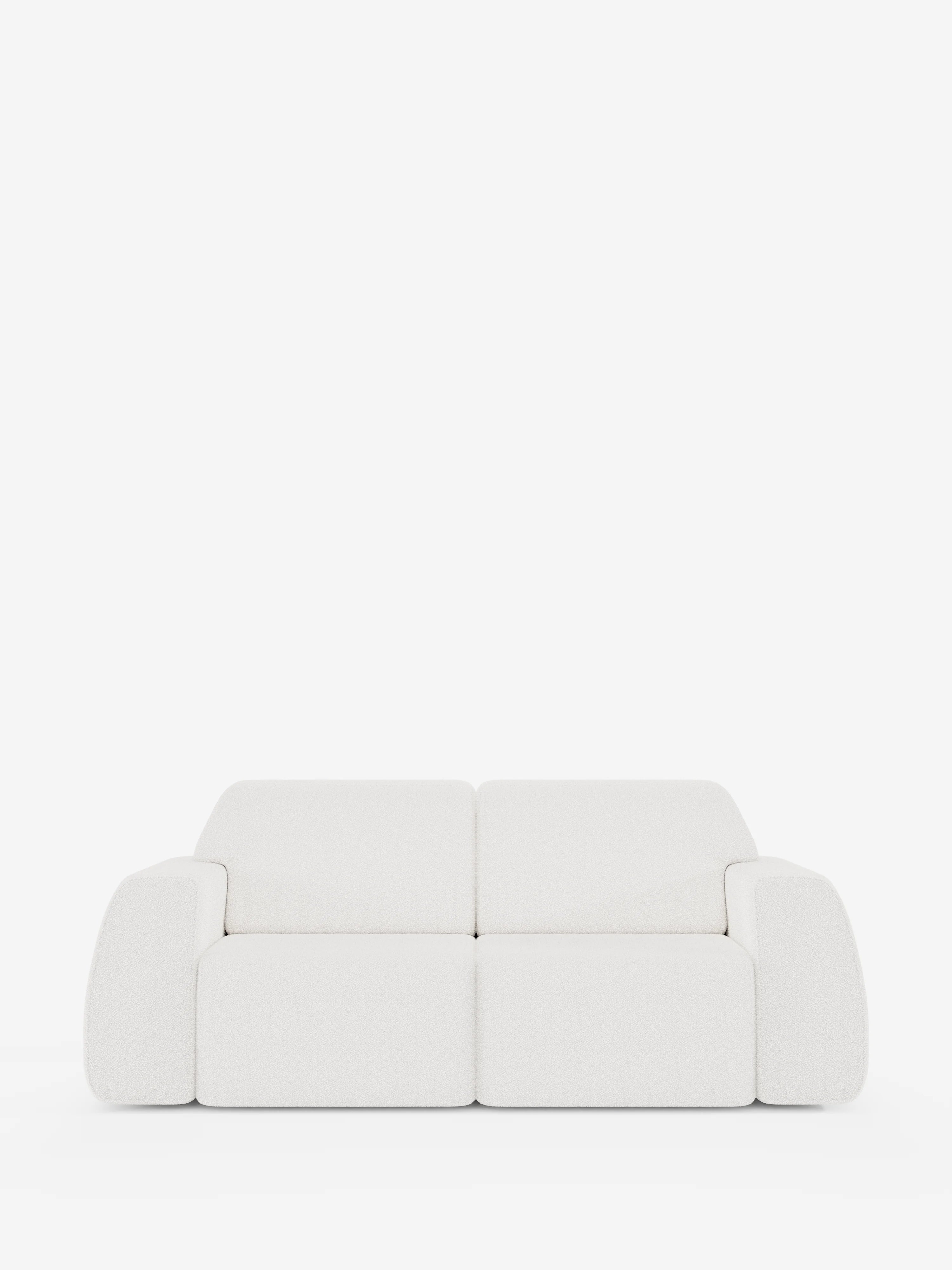 Orbit Sofa 2- und 3-sitzig mit verschiebbaren Sitzen – komplett abziehbar in fleckenabweisendem Stoff in Baumwolloptik T33