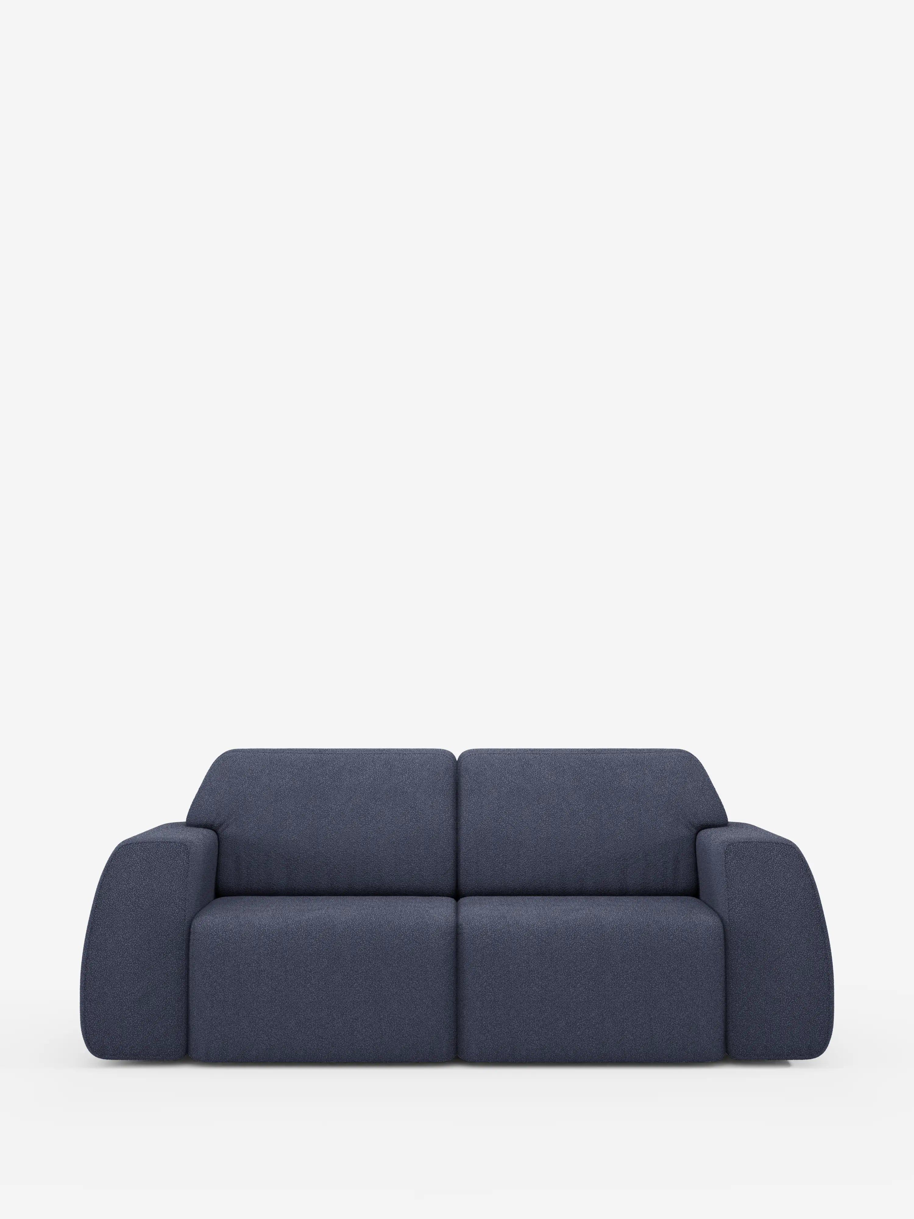 Orbit Sofa 2- und 3-sitzig mit verschiebbaren Sitzen – komplett abziehbar in fleckenabweisendem Stoff in Baumwolloptik T33