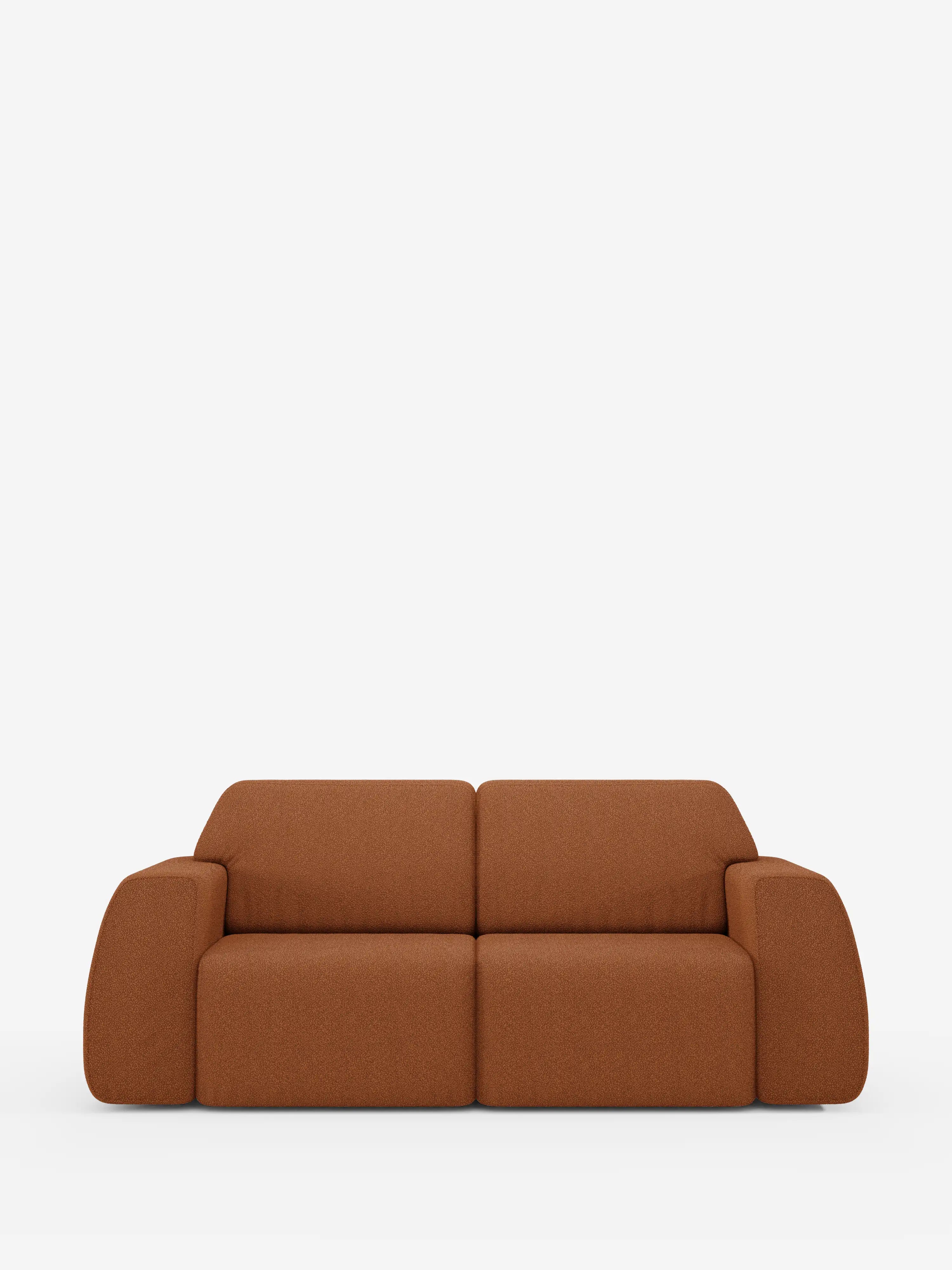 Orbit Sofa 2- und 3-sitzig mit verschiebbaren Sitzen – komplett abziehbar in fleckenabweisendem Stoff in Baumwolloptik T33
