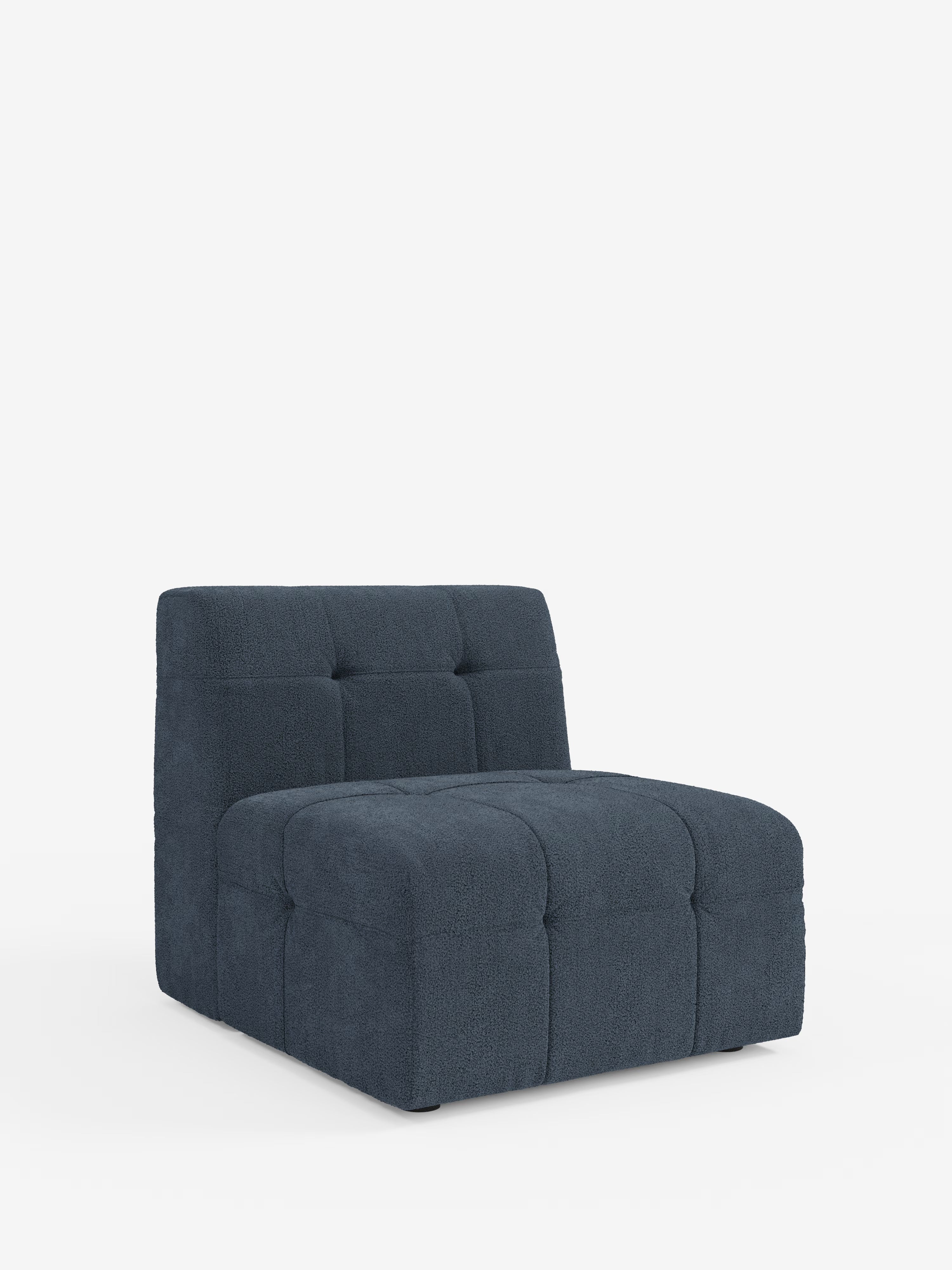 Mosaic Sesselmodul 77 cm aus Bouclé – Capitonné und Design aus fleckenabweisendem Stoff T21