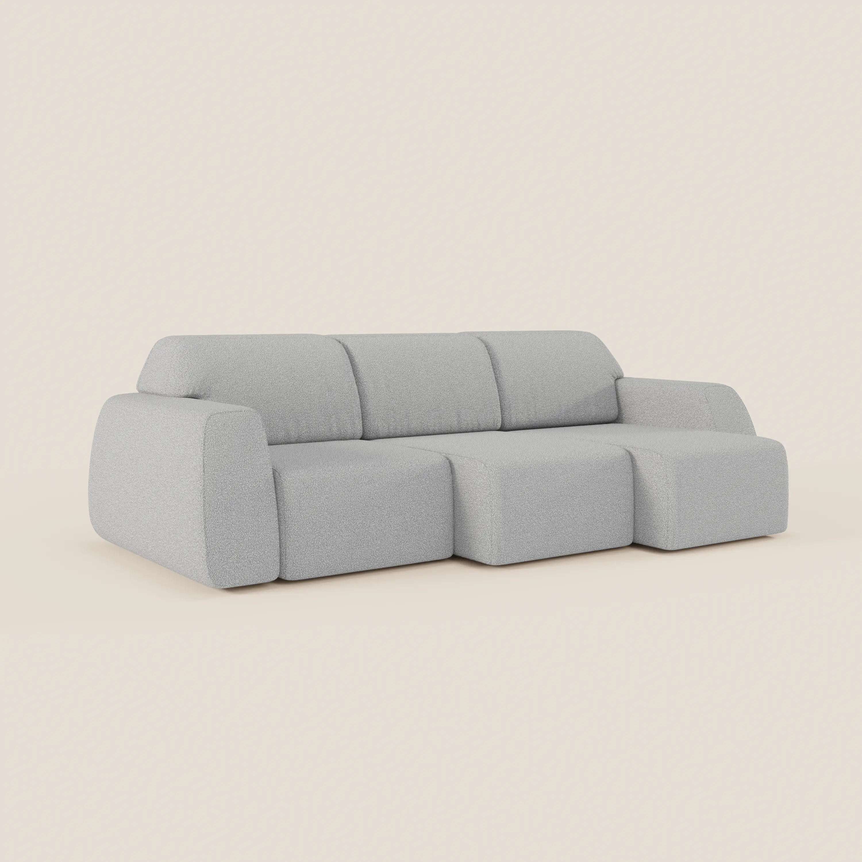 Orbit divano con 3 sedute scorrevoli e allungabili in tessuto effetto cotone smacchiabile T33 - divani.store
