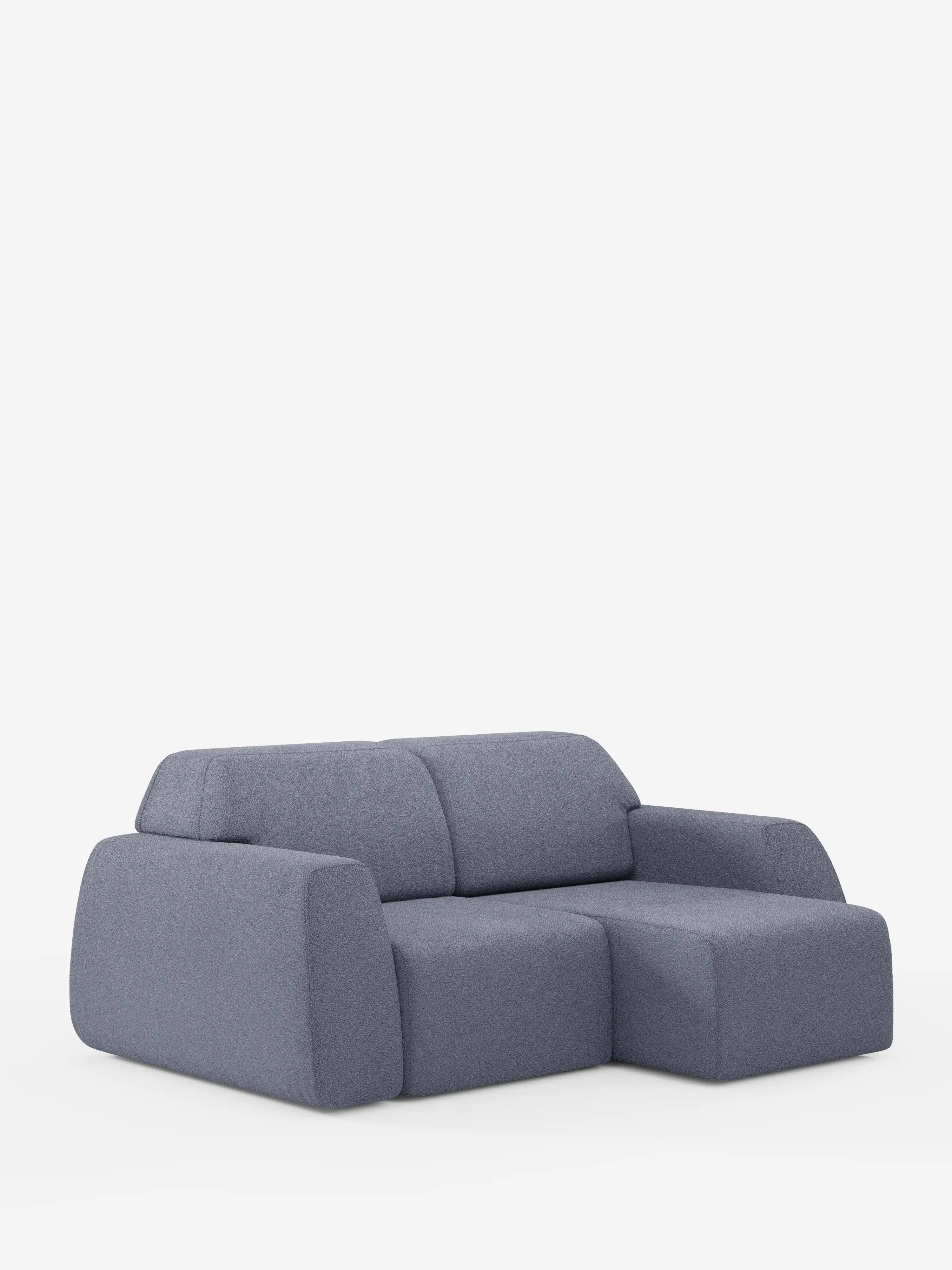 Orbit Sofa 2- und 3-sitzig mit verschiebbaren Sitzen – komplett abziehbar in fleckenabweisendem Stoff in Baumwolloptik T33