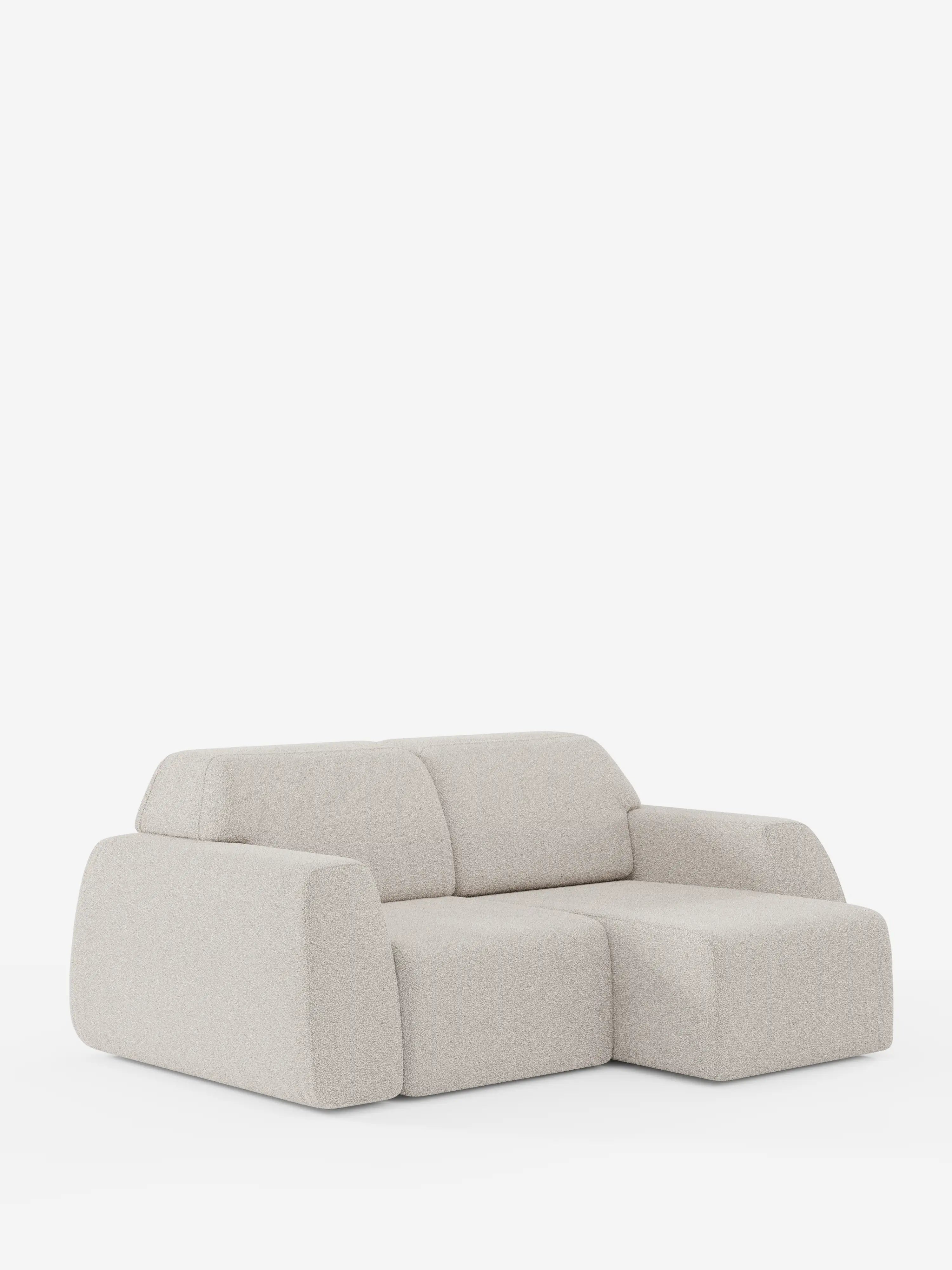 Orbit Sofa 2- und 3-sitzig mit verschiebbaren Sitzen – komplett abziehbar in fleckenabweisendem Stoff in Baumwolloptik T33