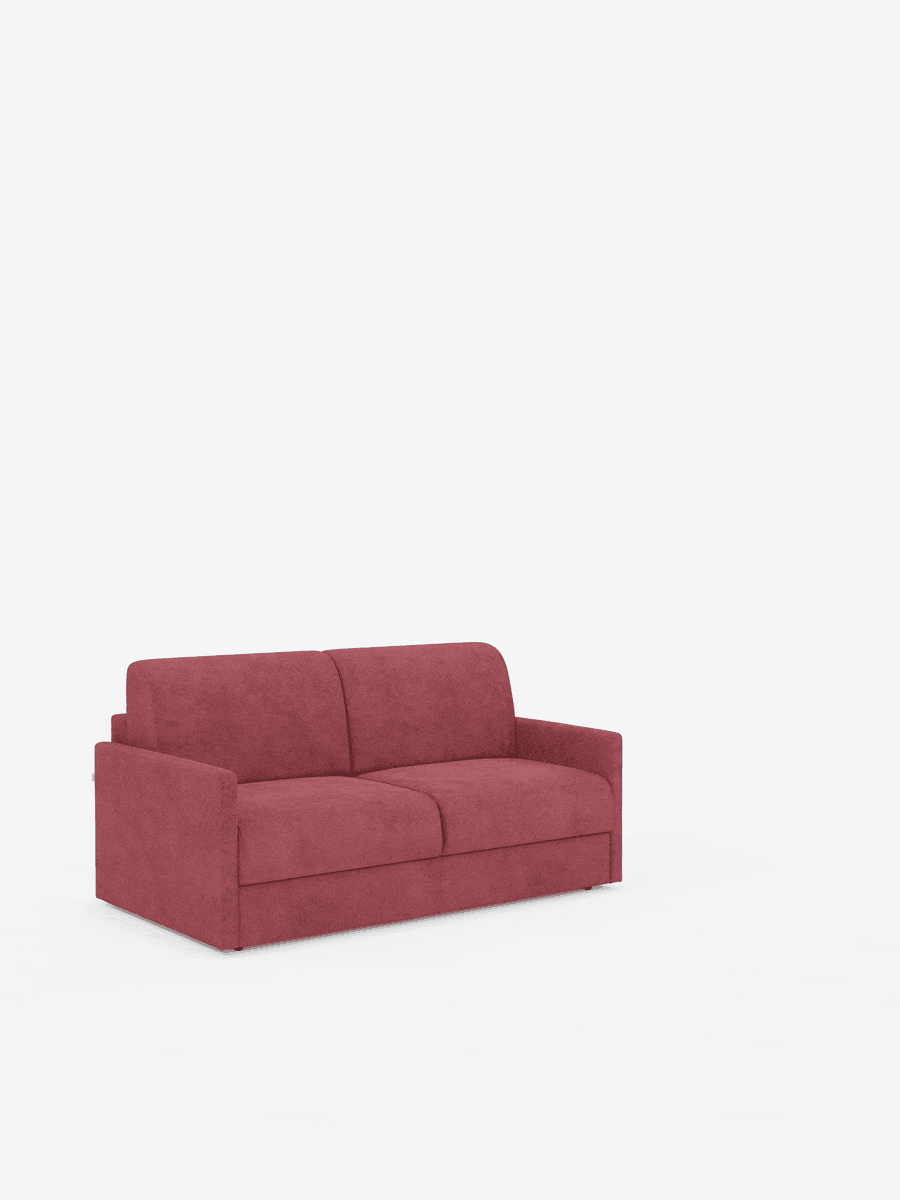 Tommy Schlafsofa für 2 und 3 Sitzplätze, Doppelbett - 100% abziehbar, aus fleckenabweisendem Baumwollimitat-Stoff T33